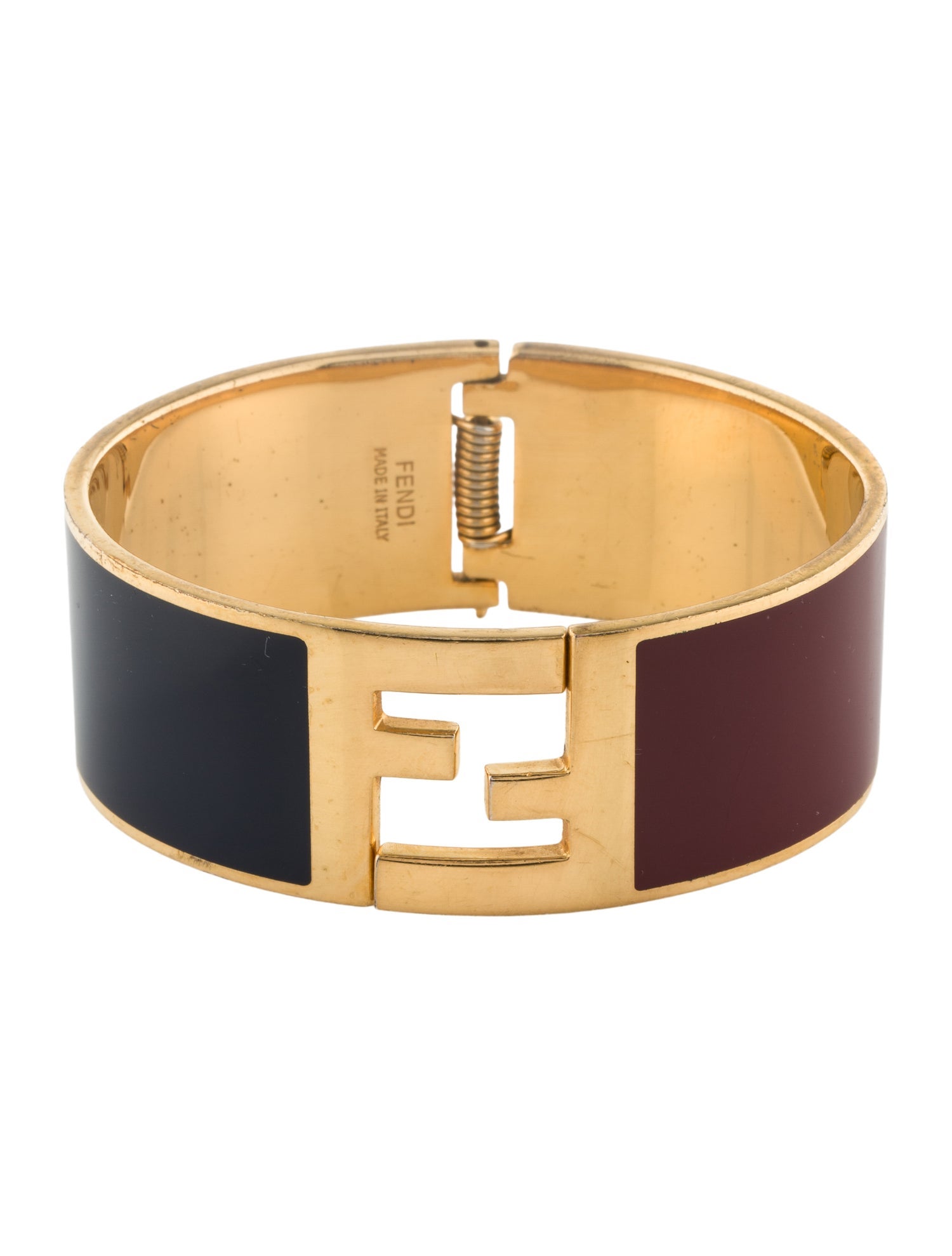 Fendi Enamel Fendista Bangle Bracelet
