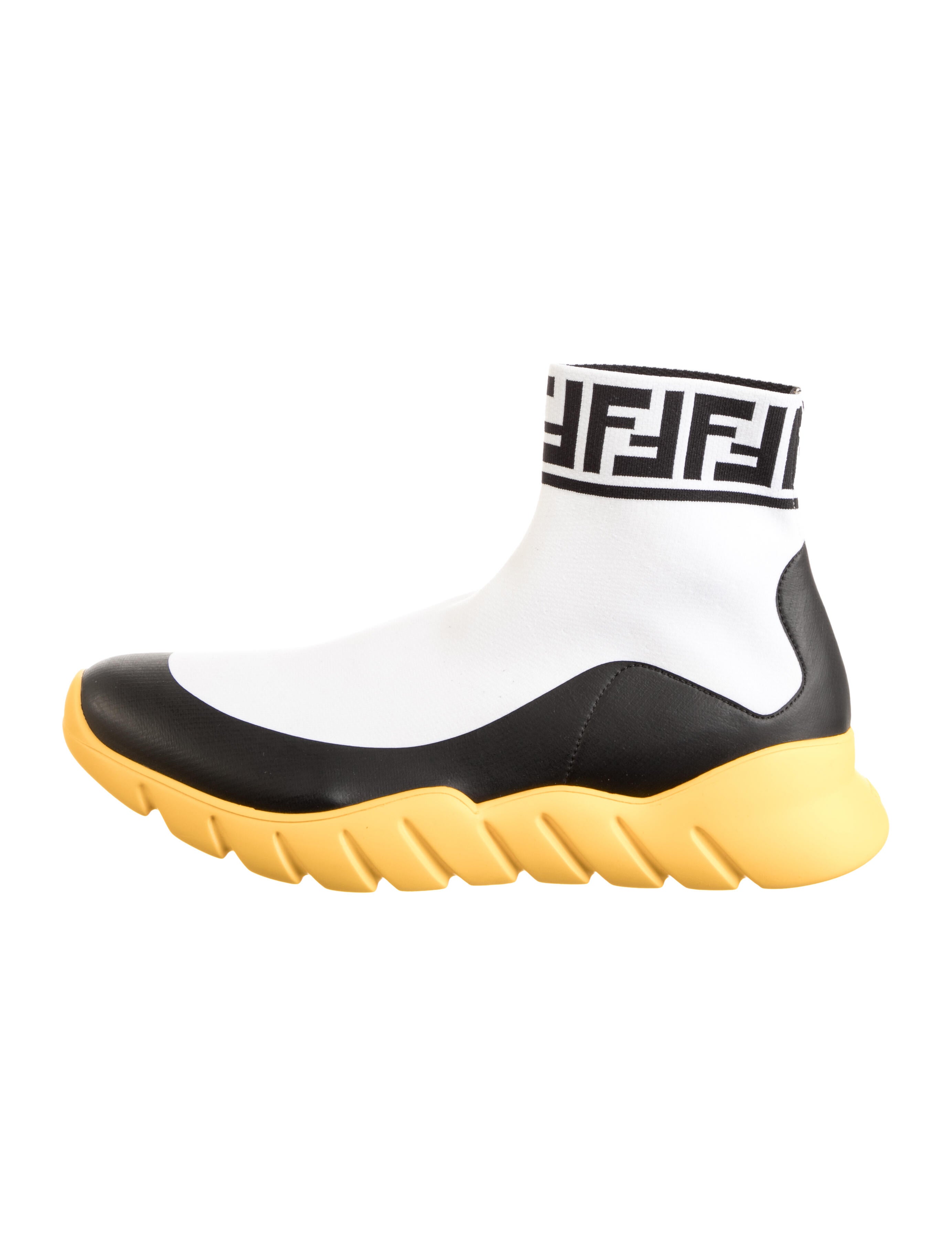 Fendi Zucca FF Logo Neoprene Sock Sneakers