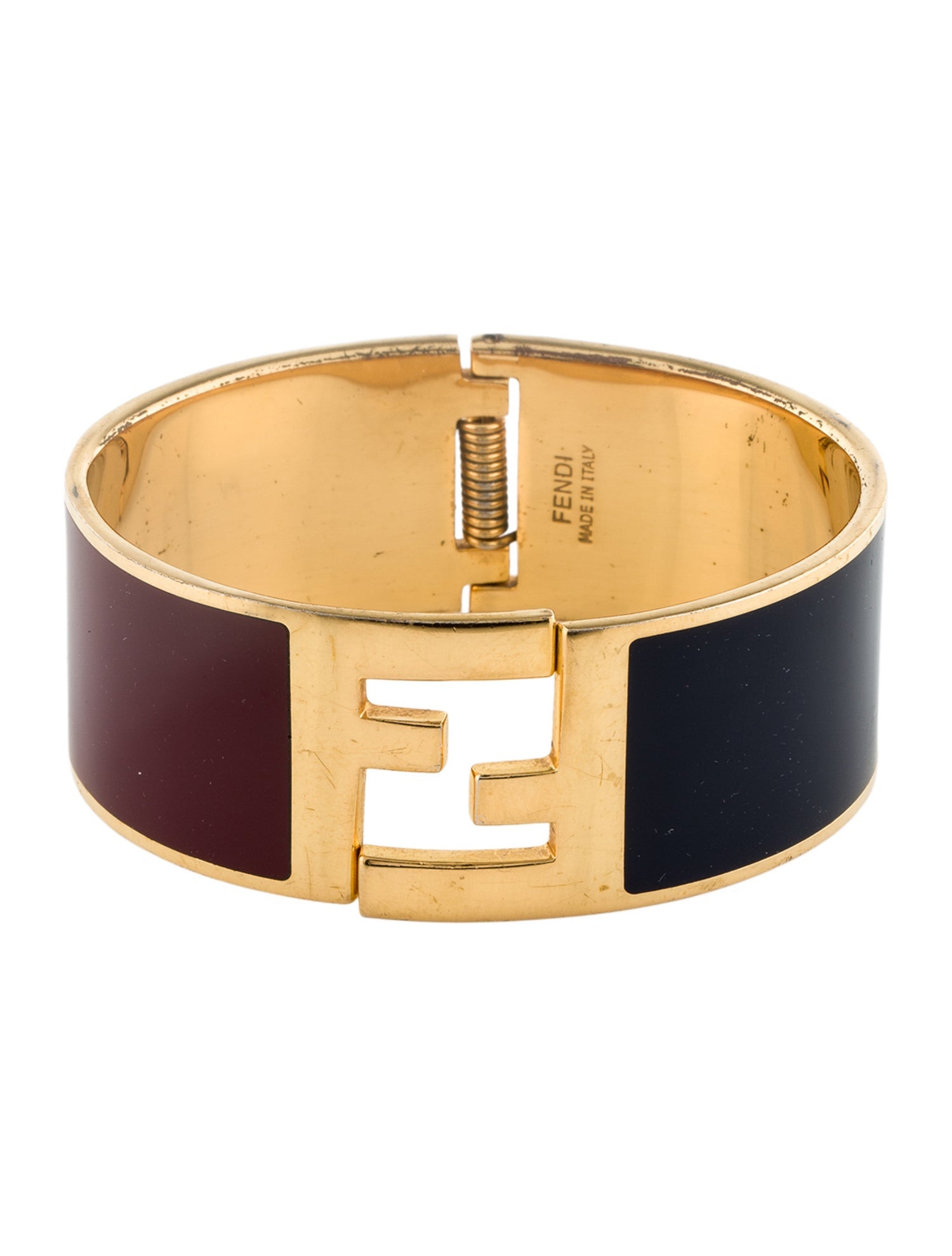Fendi Enamel Fendista Bangle Bracelet