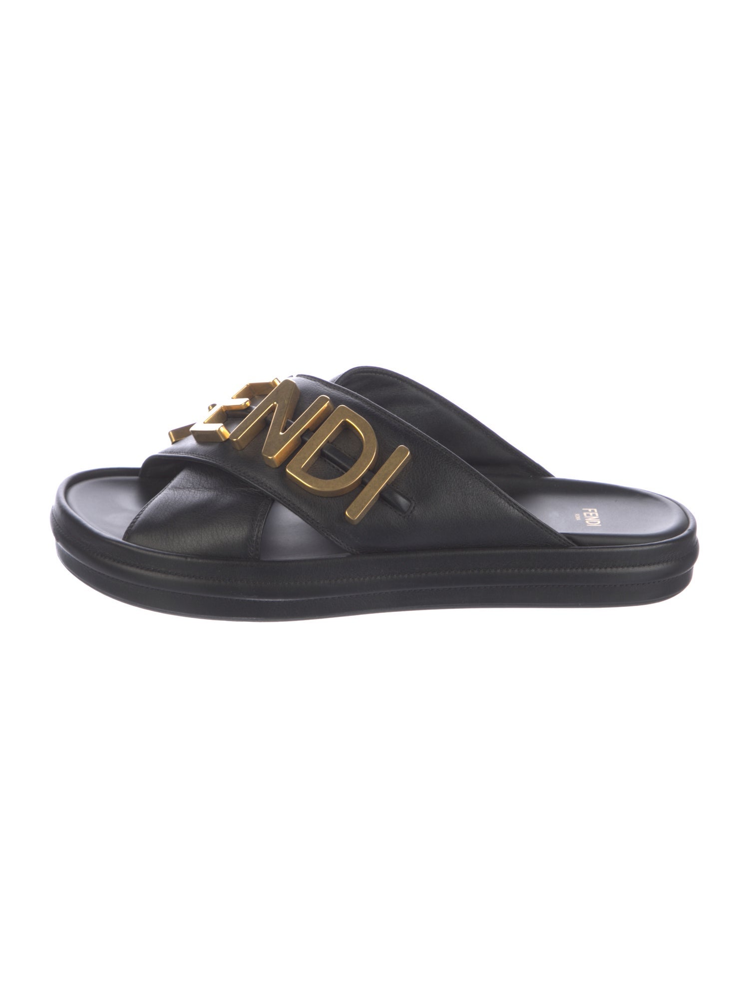 Fendi Leather Slides