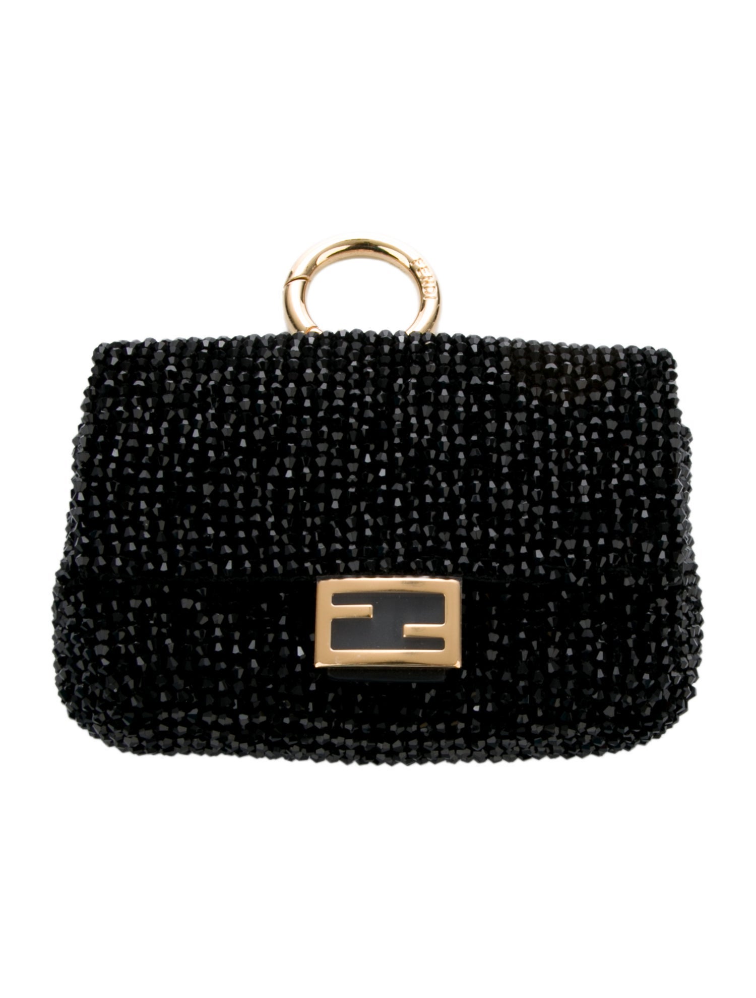 Fendi Crystal Embellished Wallet Keychain