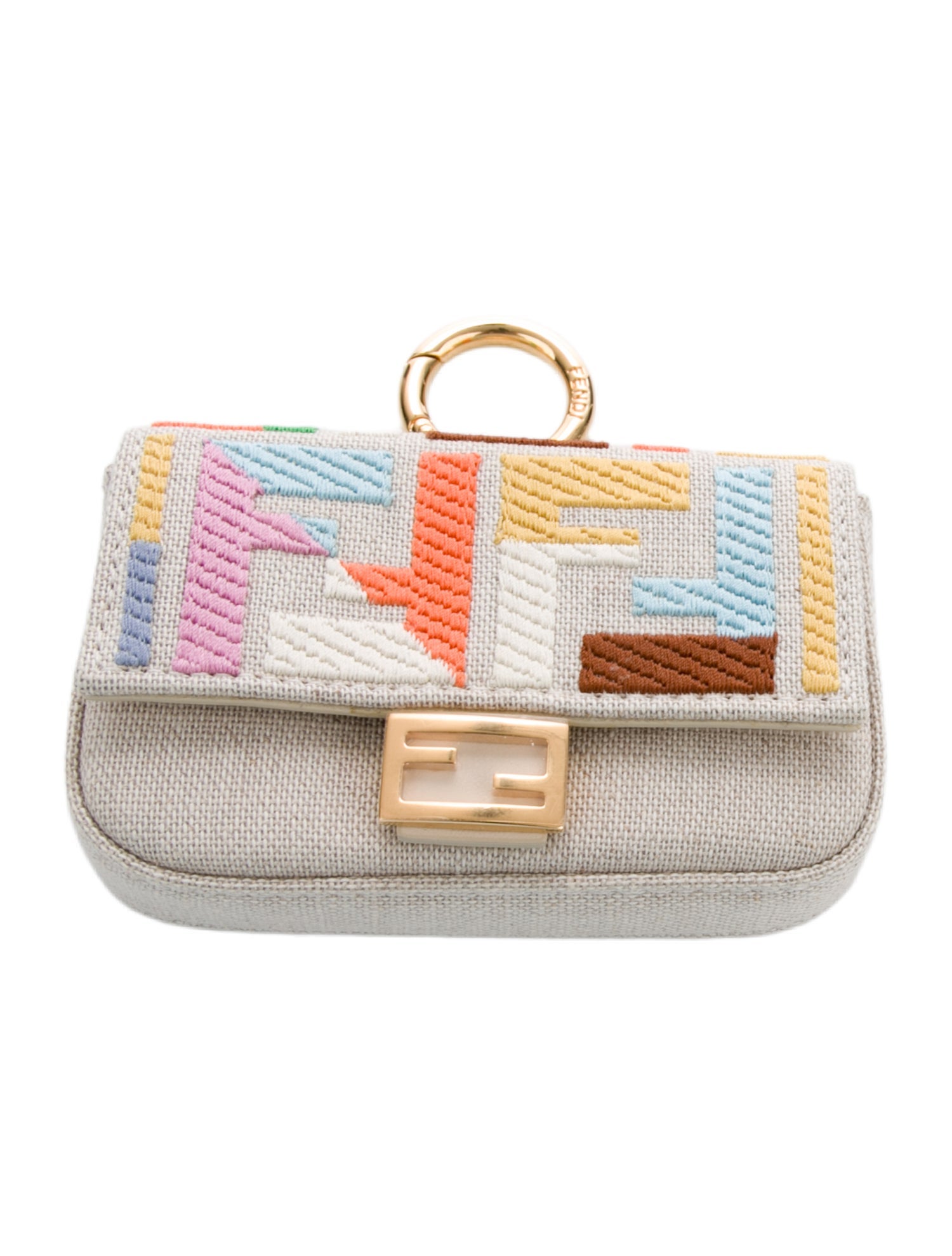 Fendi Canvas Wallet Keychain
