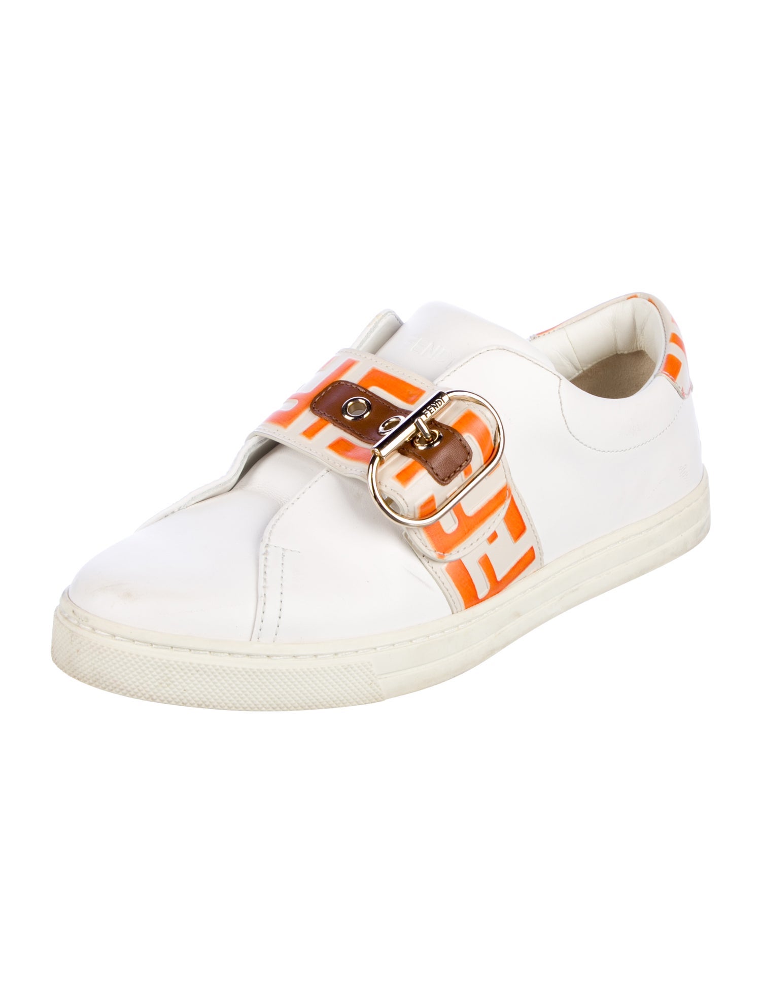 Fendi Zucca FF Logo Leather Sneakers