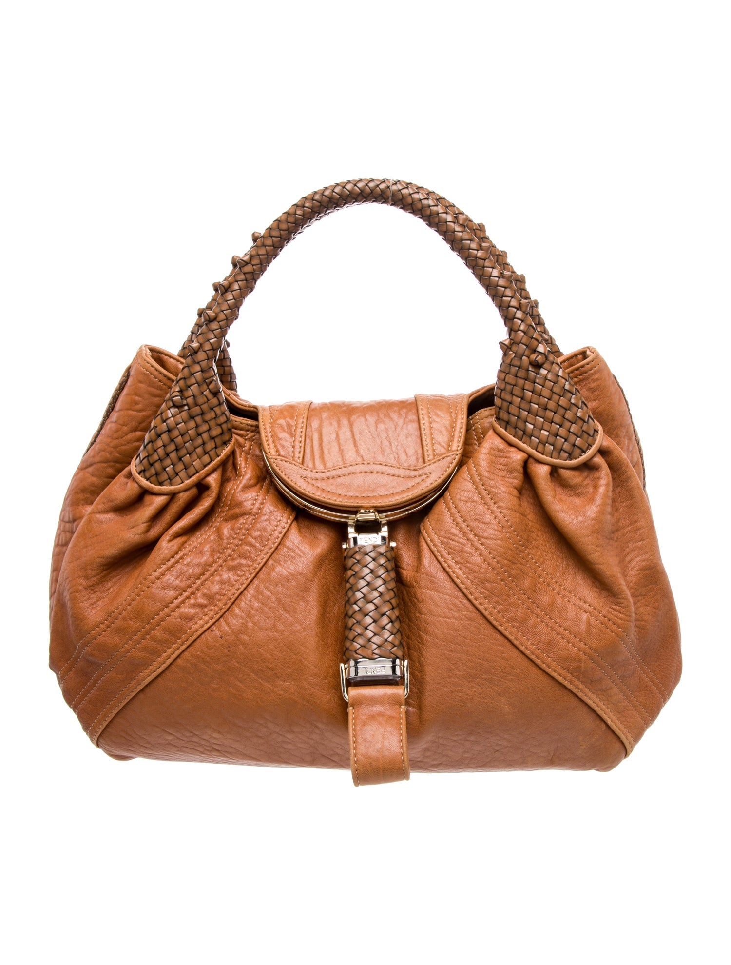 Fendi Zucca FF Spy - Brown Shoulder Bags, Handbags - FEN419924