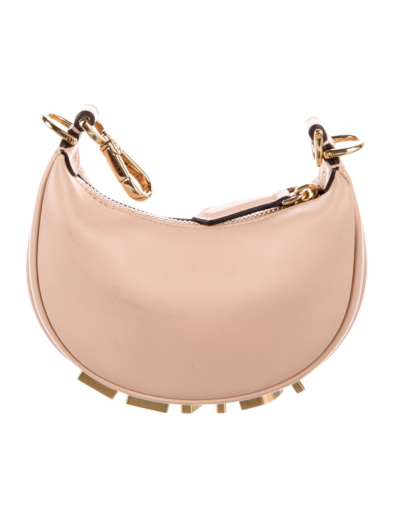 Fendi Leather Fendigraphy Hobo Bag Nano