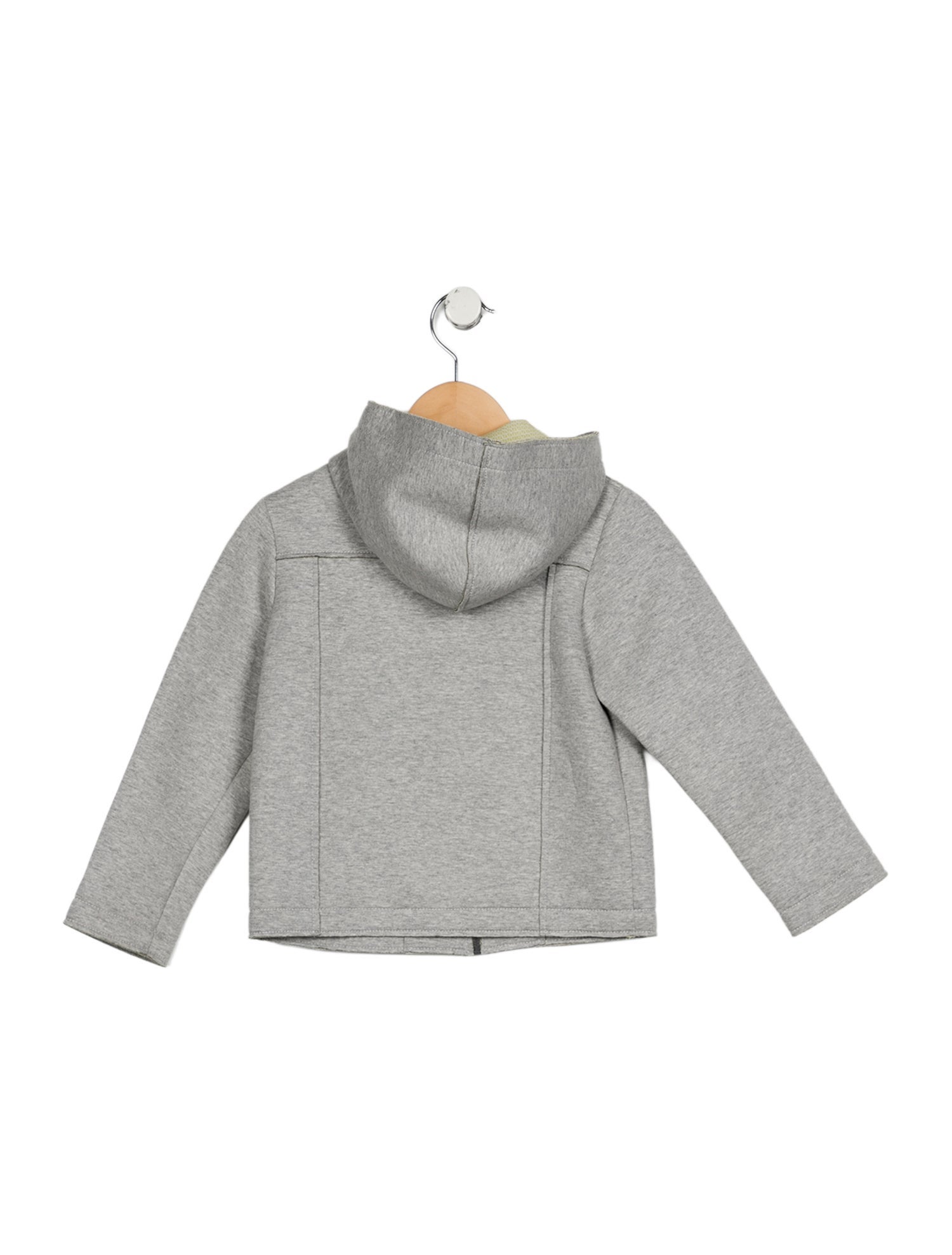 Fendi Kid Boys' Solid Long Sleeve Hooded Jacket