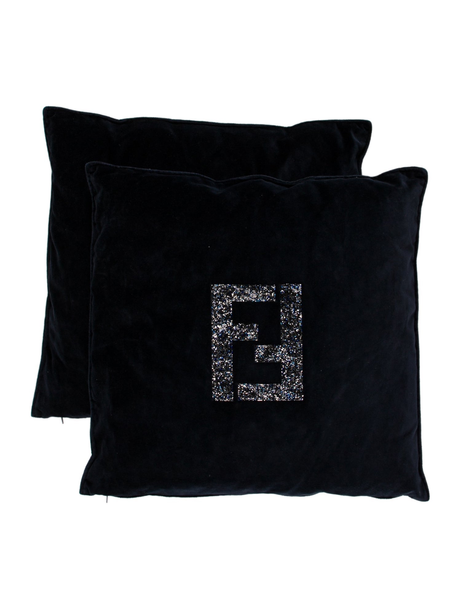 Fendi Pair Of Cotton-Blend Throw Pillow