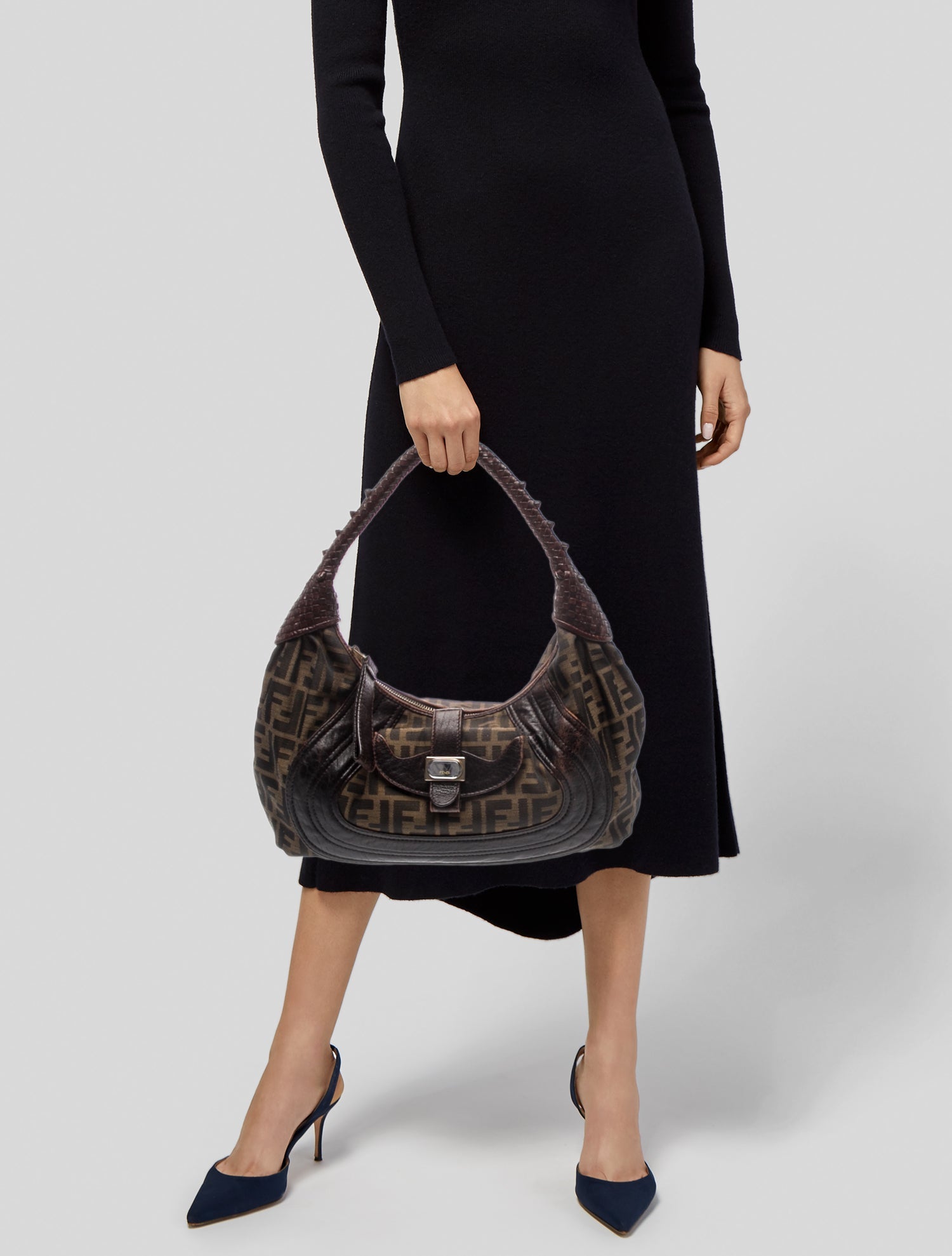 Fendi Zucca FF Shoulder Bag