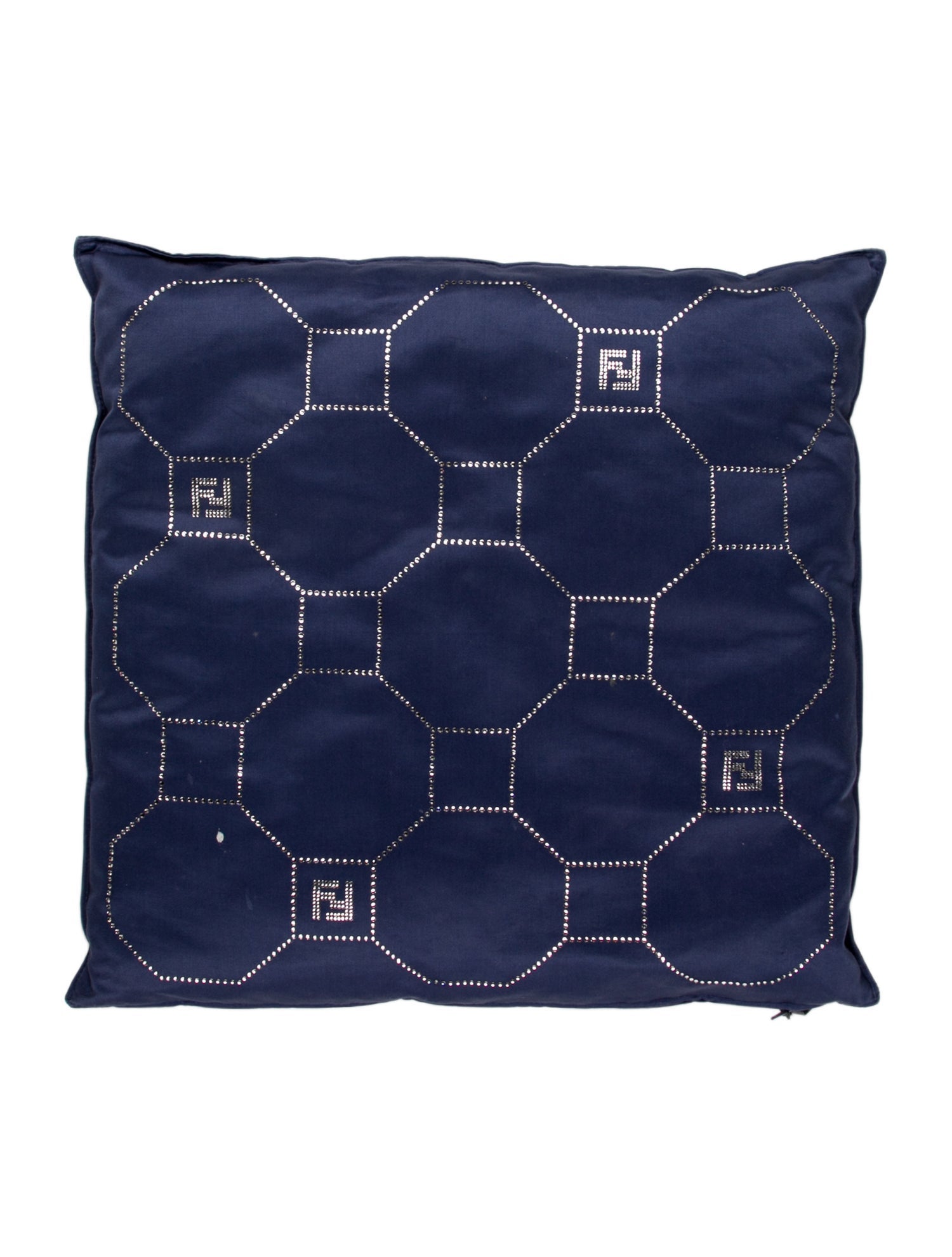 Fendi Embellished Cotton Throw Pillow