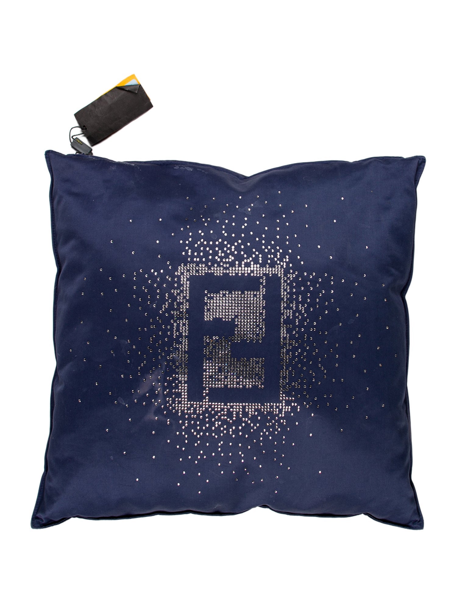 Fendi Swarovski Crystal Throw Pillow