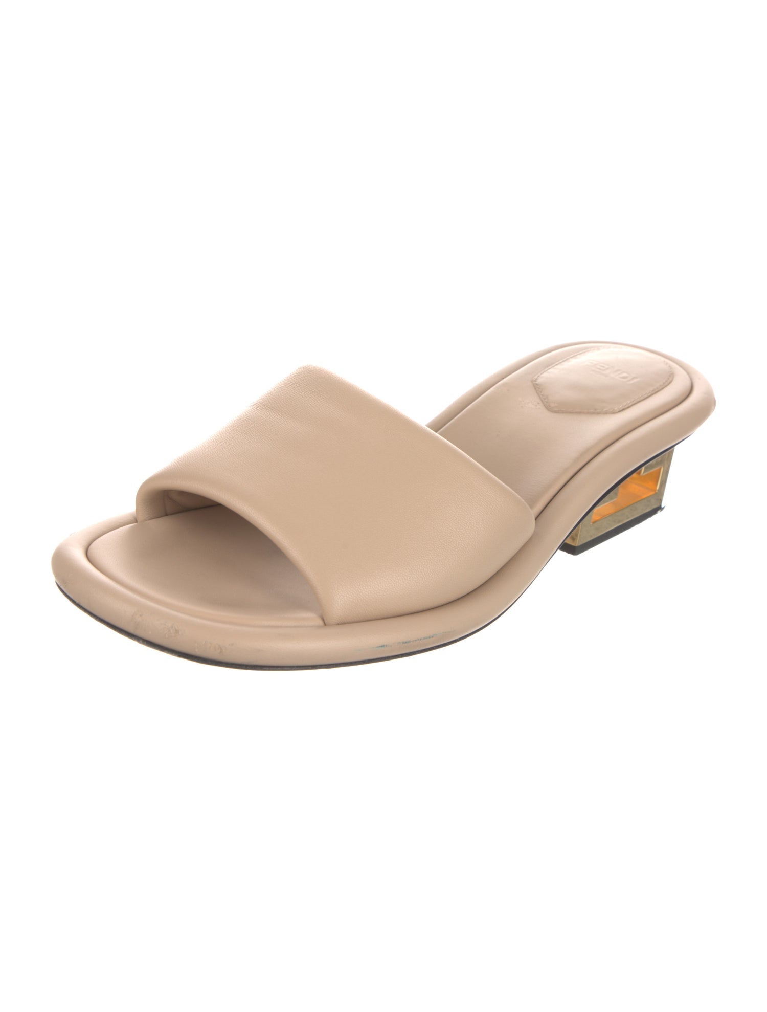 Fendi Leather Slides