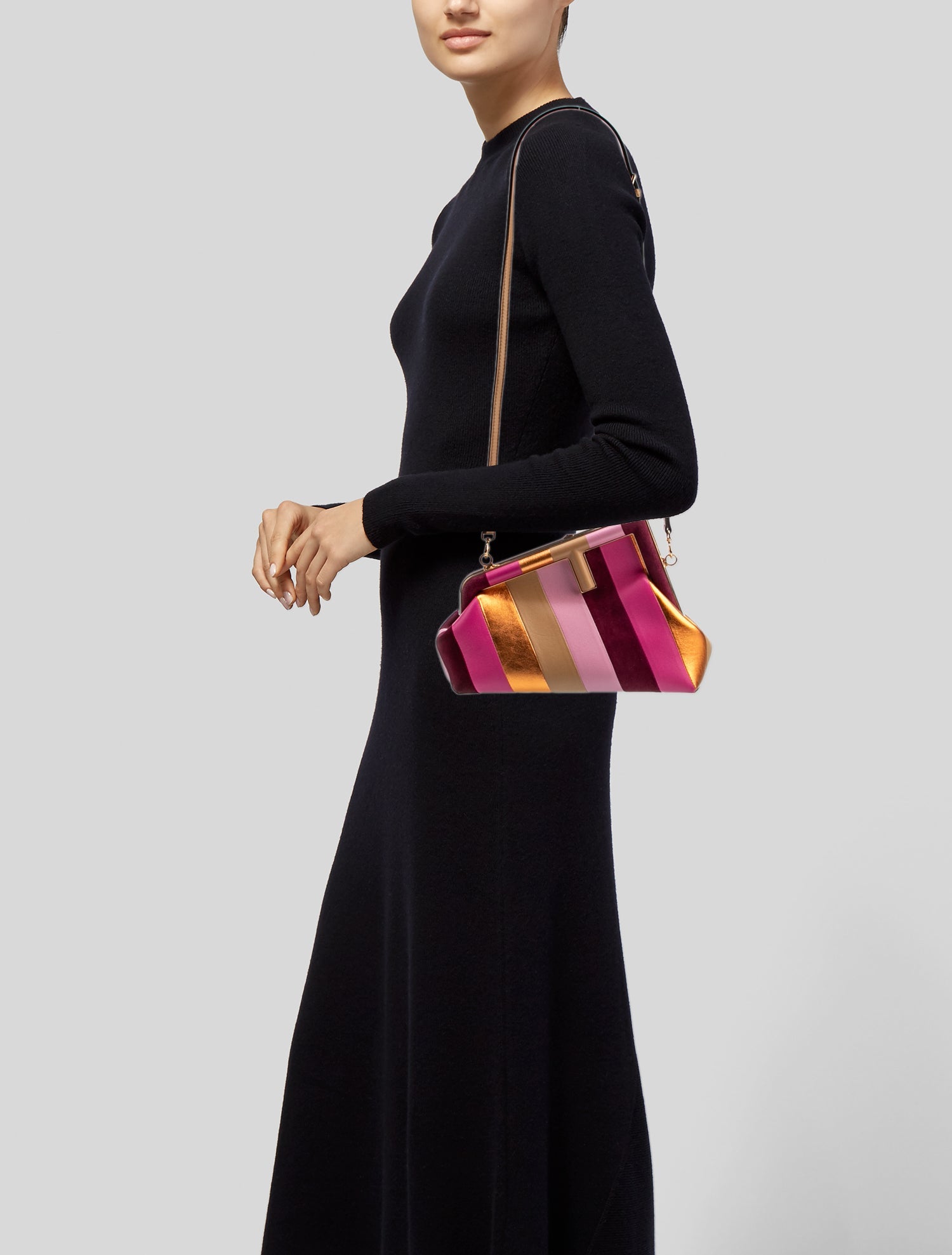 Fendi Leather First Clutch Small