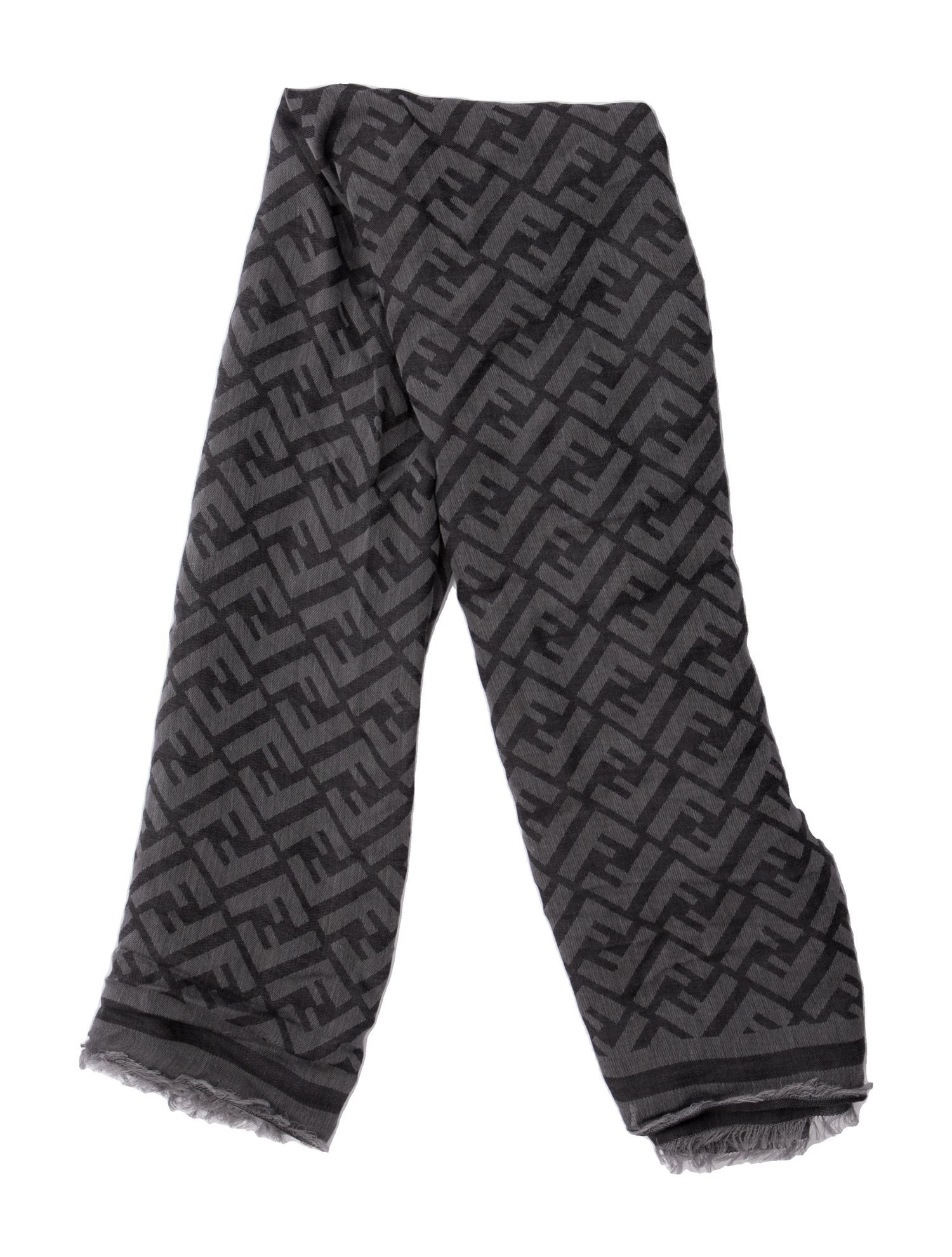 Fendi Leather Printed Scarf w/ Tags