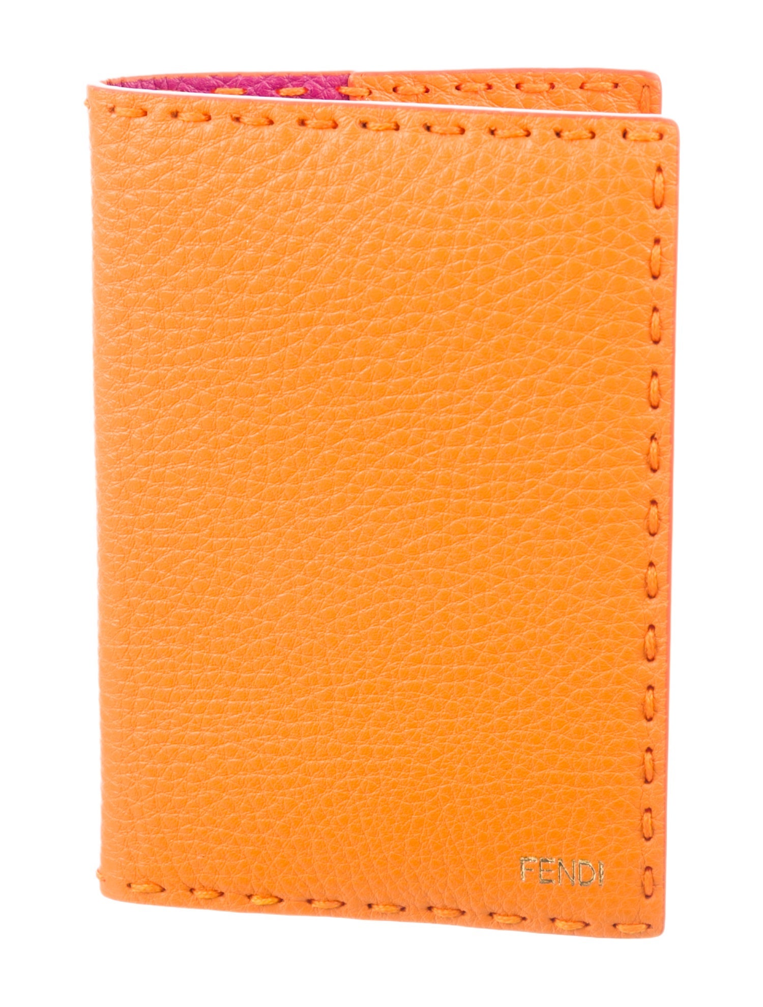 Fendi Leather Clementine Passport Holder