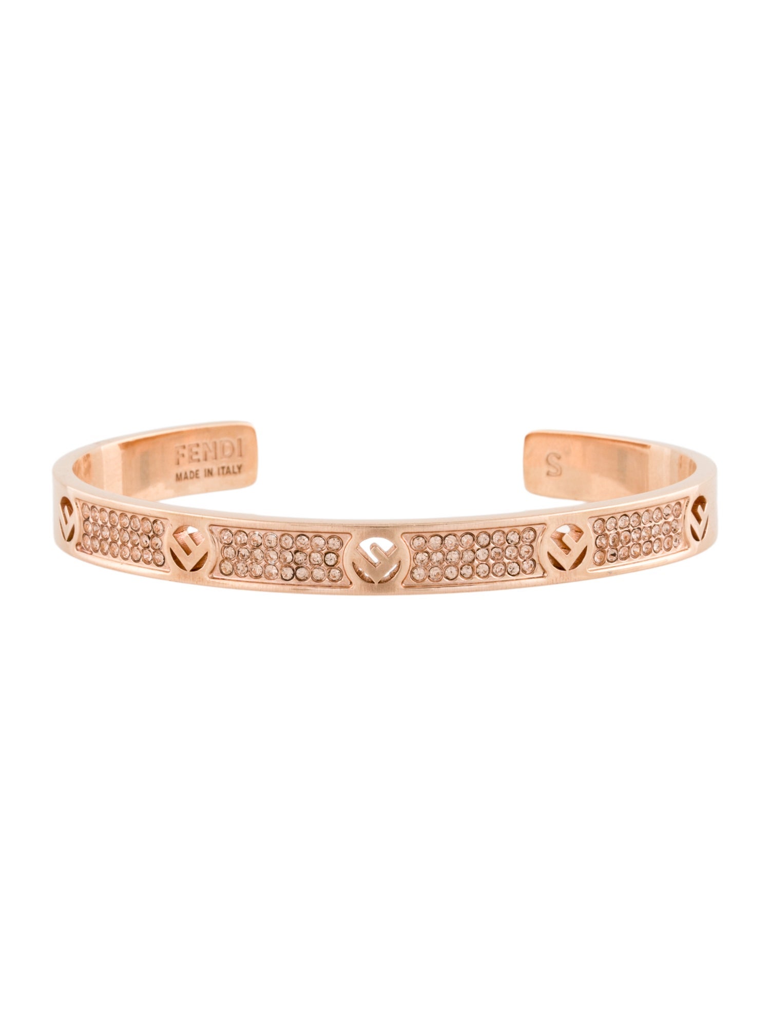 Fendi Crystal F Is Fendi Cuff Bracelet