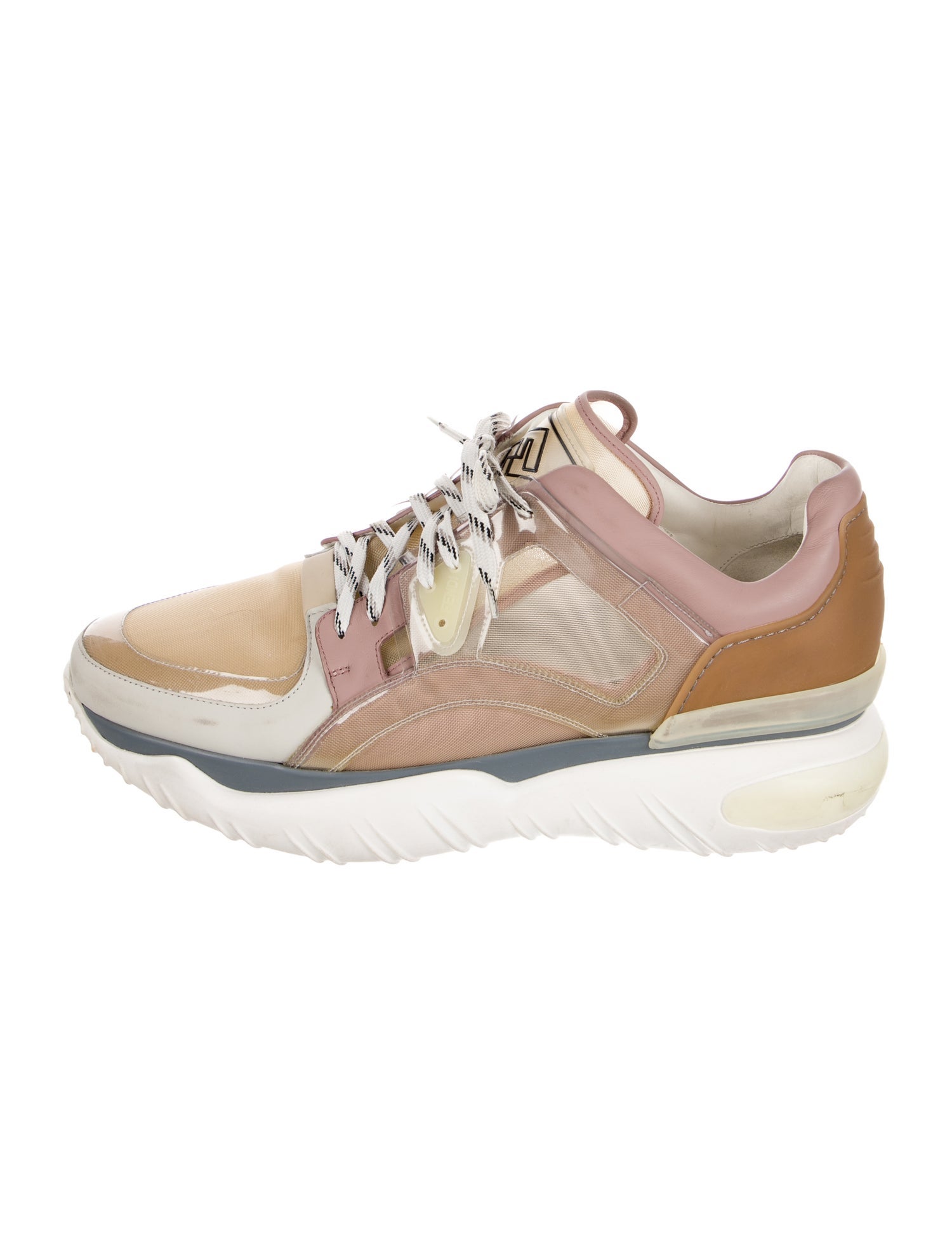 Fendi Zucca FF Logo Colorblock Pattern Sneakers