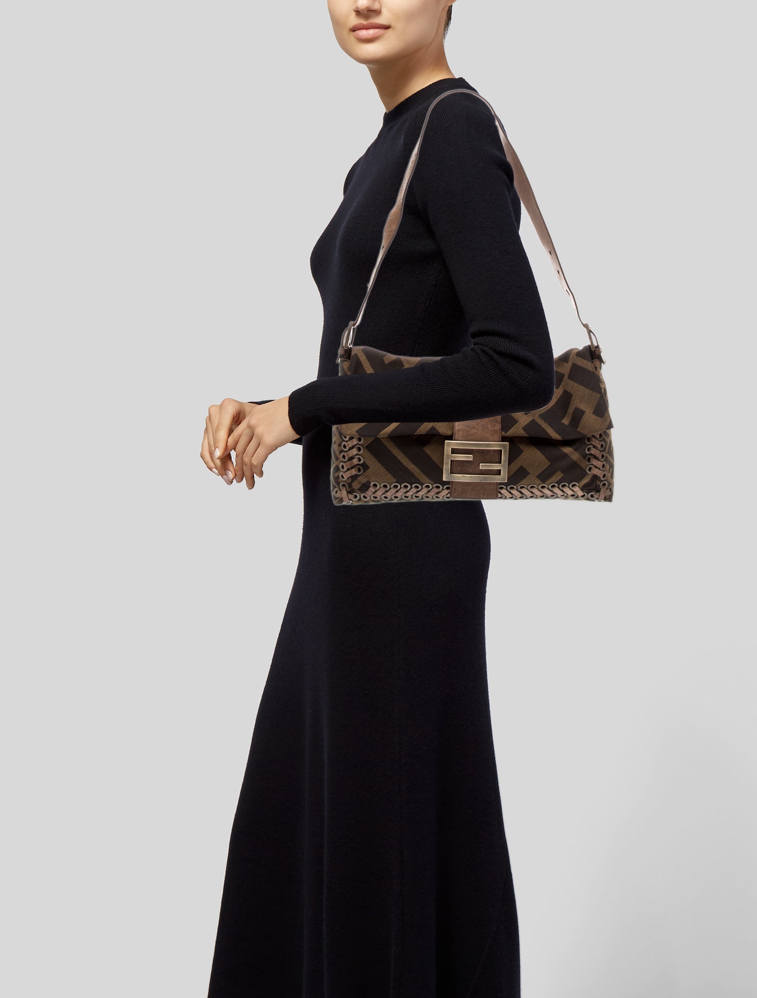 Fendi Canvas Shoulder Bag