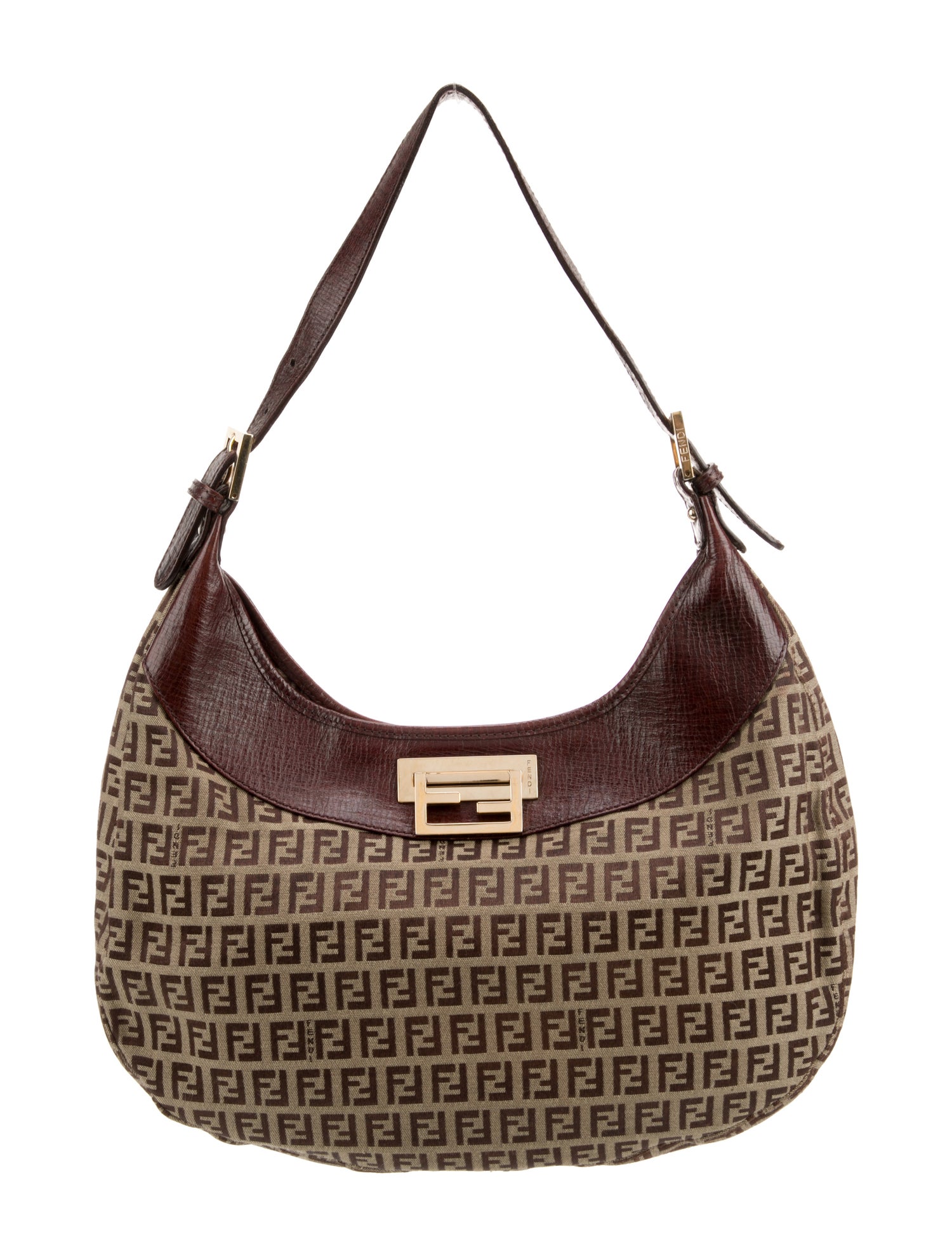 Fendi Zucchino FF Shoulder Bag