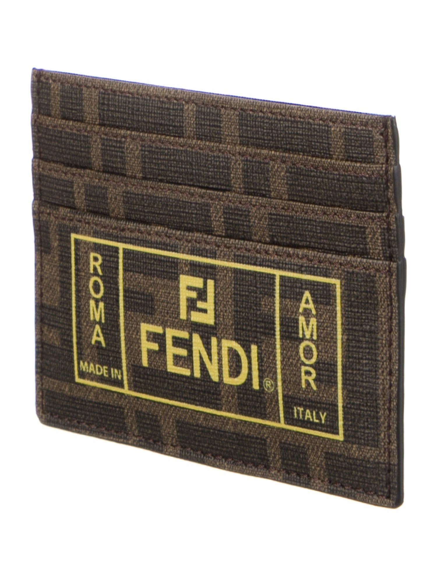 Fendi 2019 Zucca FF Logo Card Holder