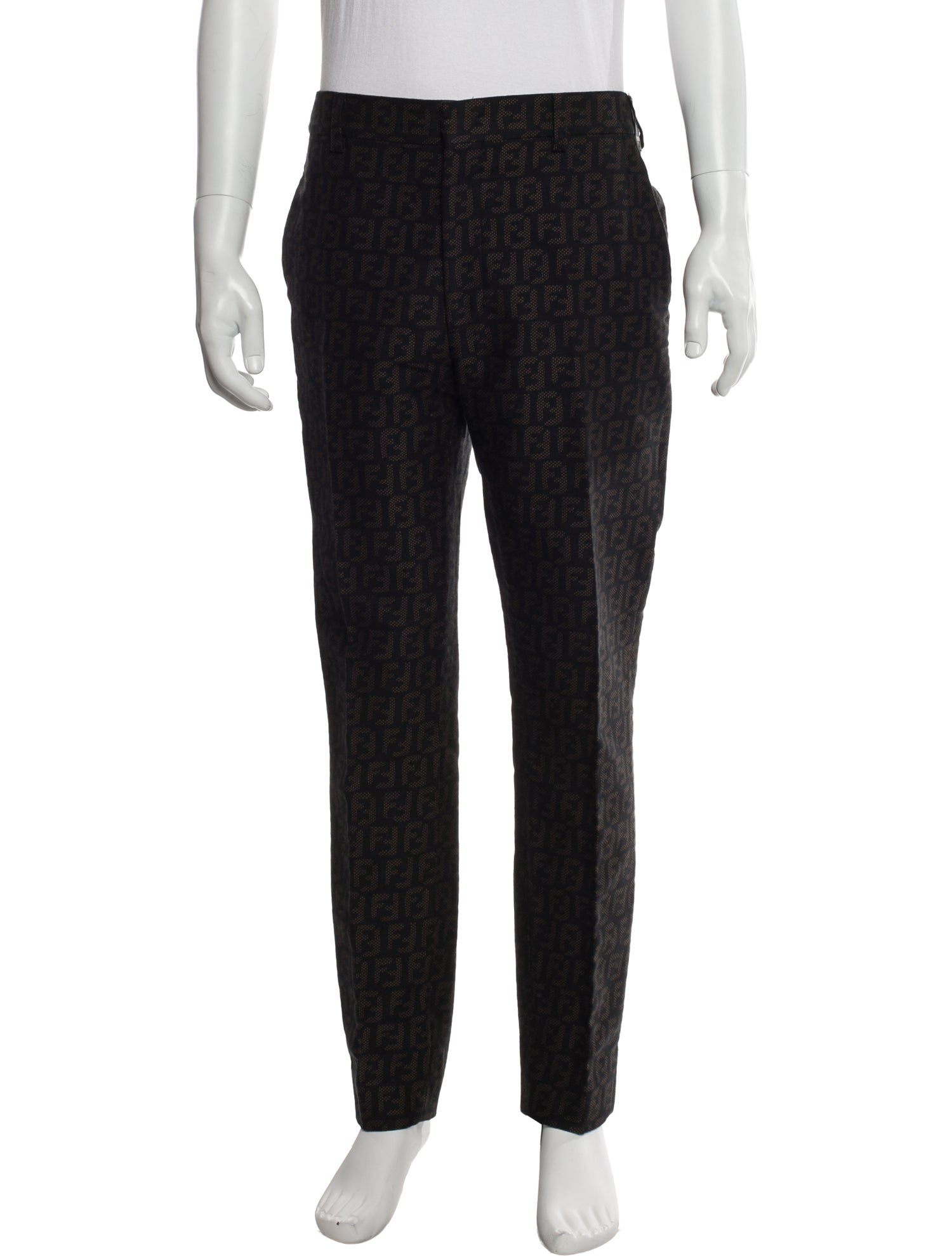 Fendi Zucca FF Logo Dress Pants