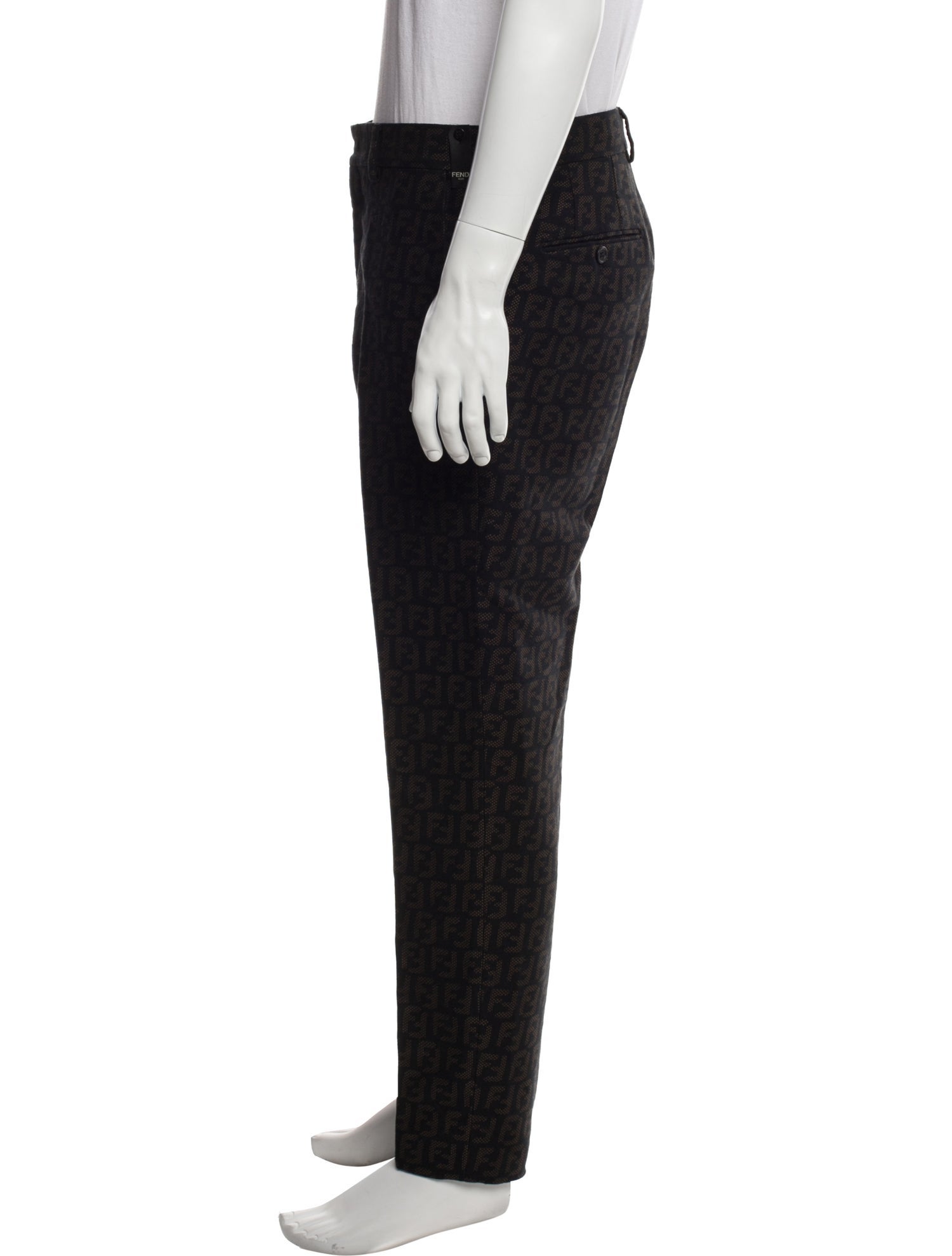 Fendi Zucca FF Logo Dress Pants