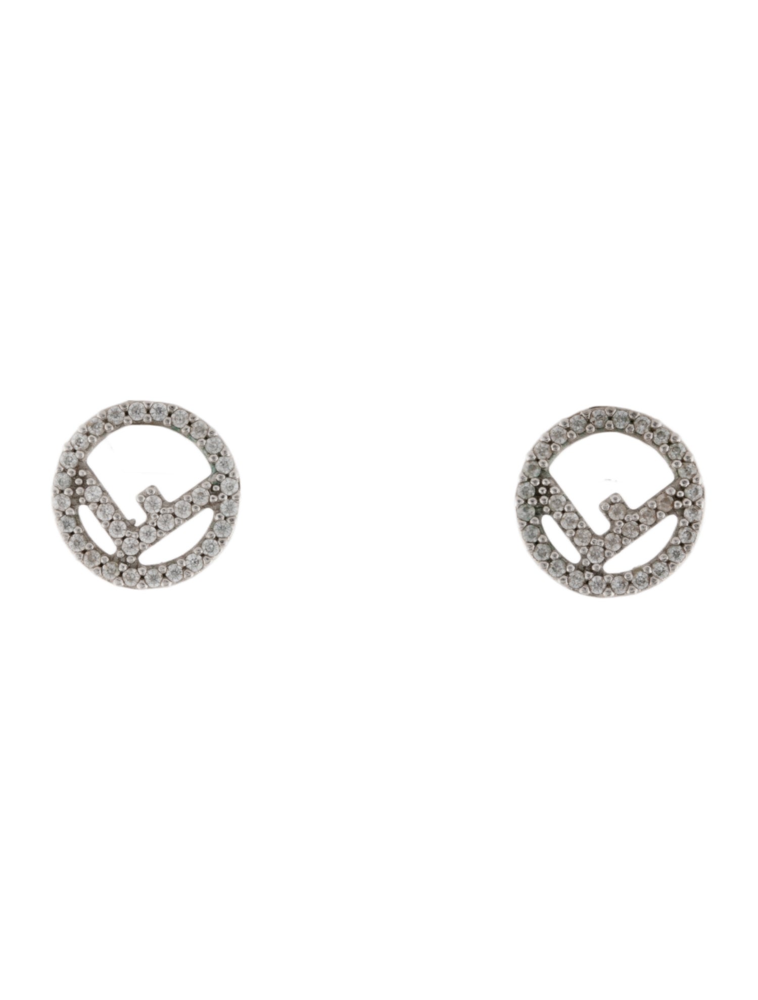 Fendi Crystal Stud Earrings
