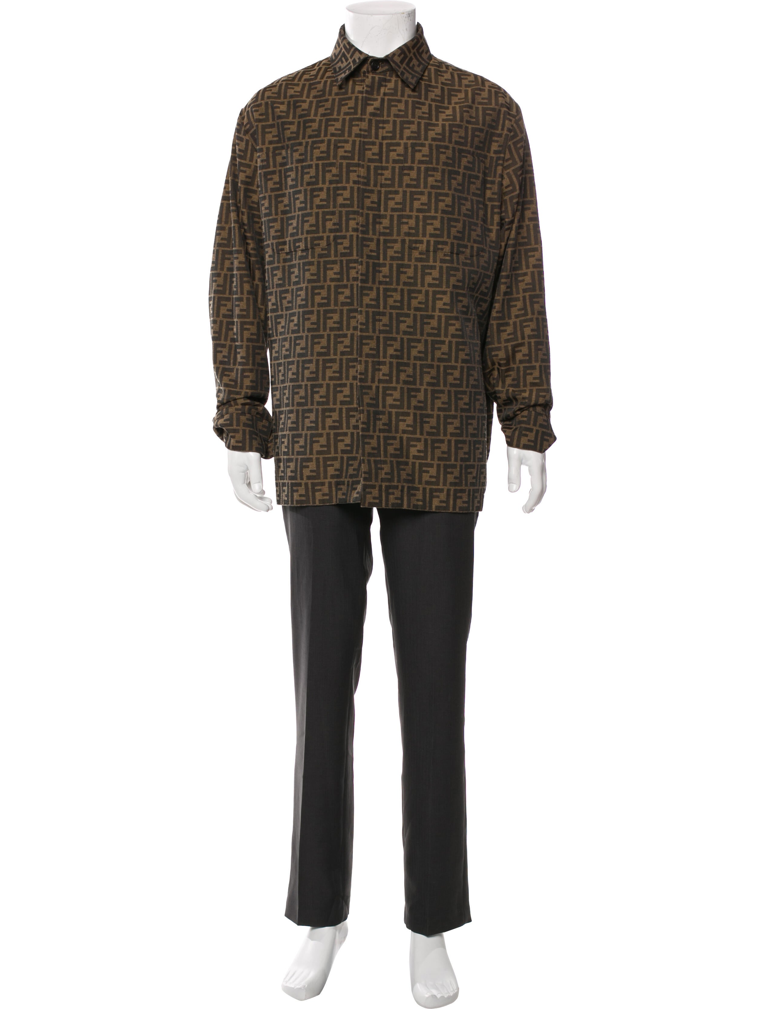 Fendi Printed Overcoat