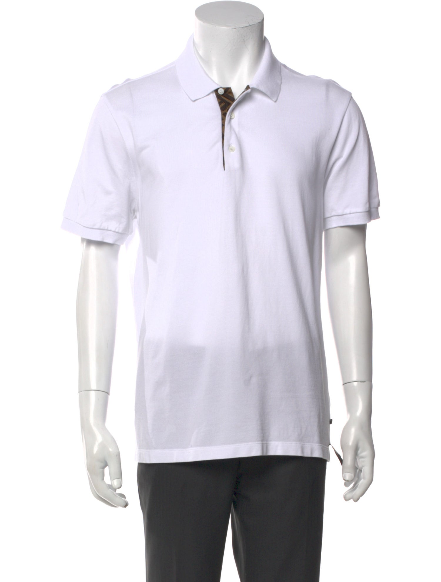 Fendi Collar Short Sleeve Polo Shirt