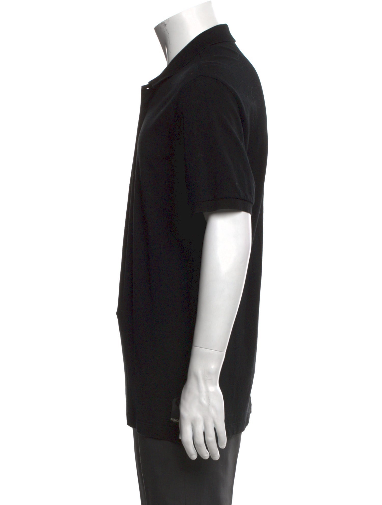 Fendi Zucca FF Logo Collar Polo Shirt