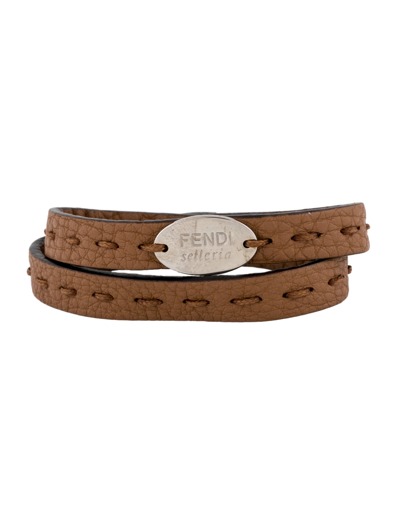 Fendi 'Selleria' Leather Wrap Bracelet