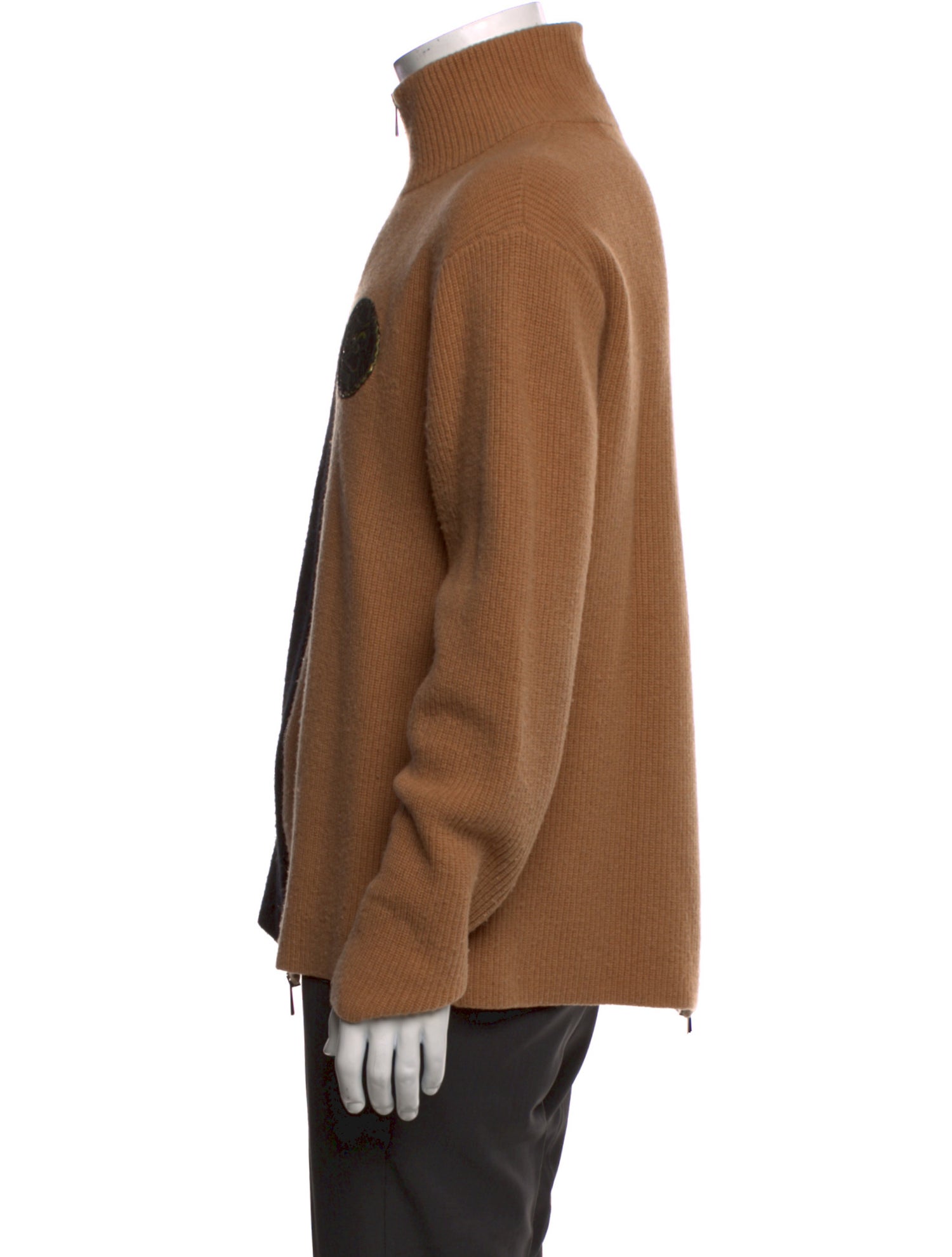 Fendi Karligraphy Accent Wool Cardigan