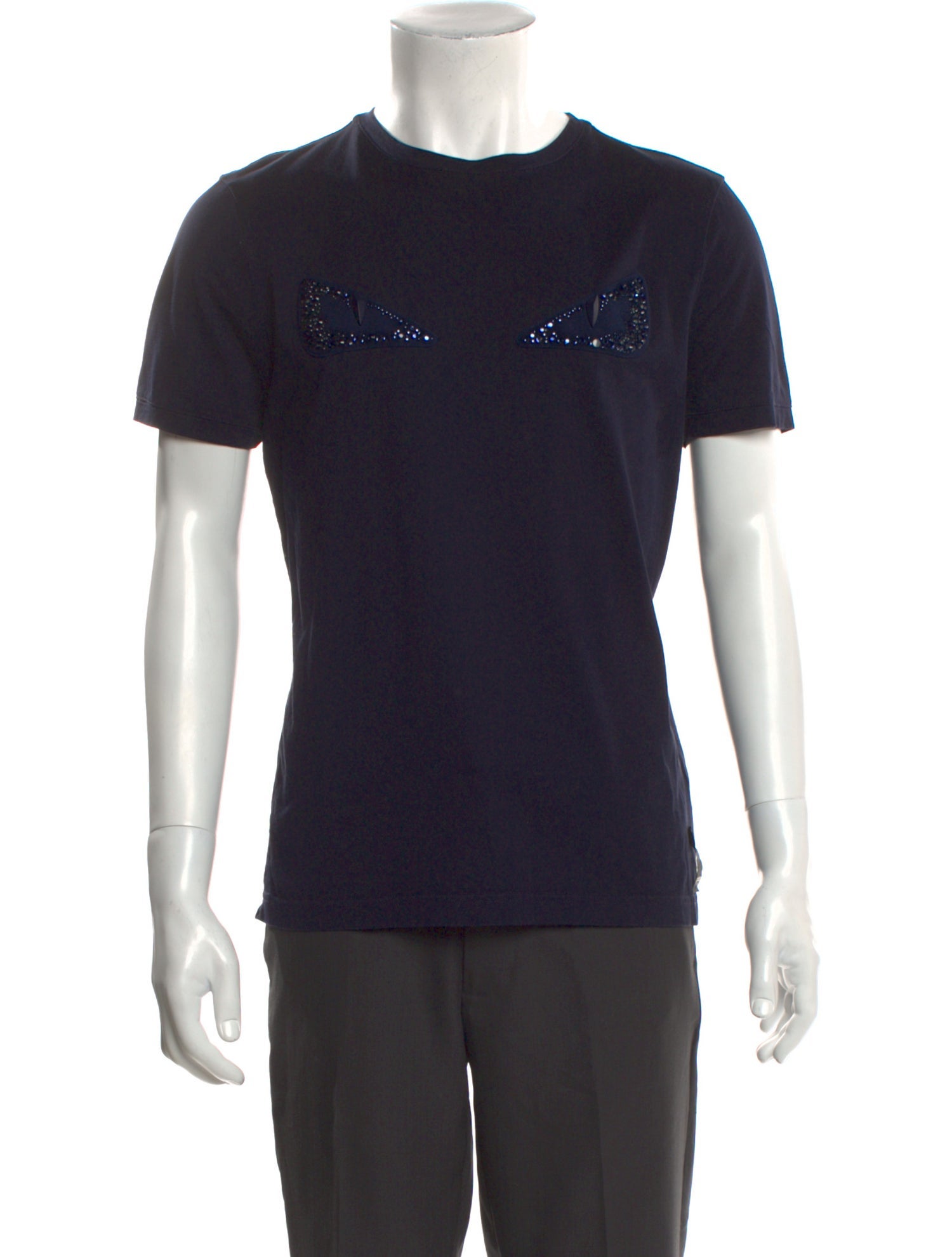 Fendi Monsters Motif Crew Neck T-Shirt