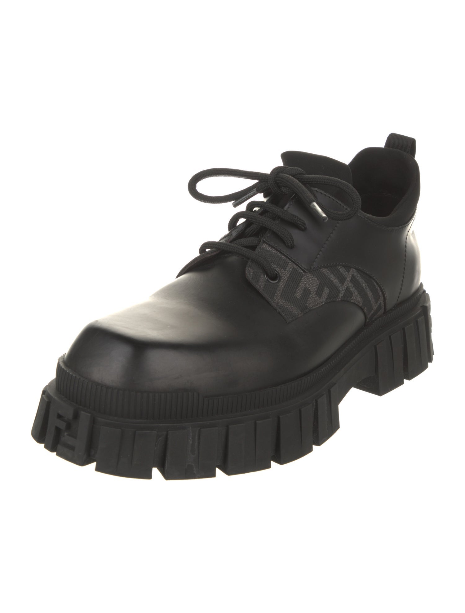 Fendi Zucca FF Logo Leather Sneakers
