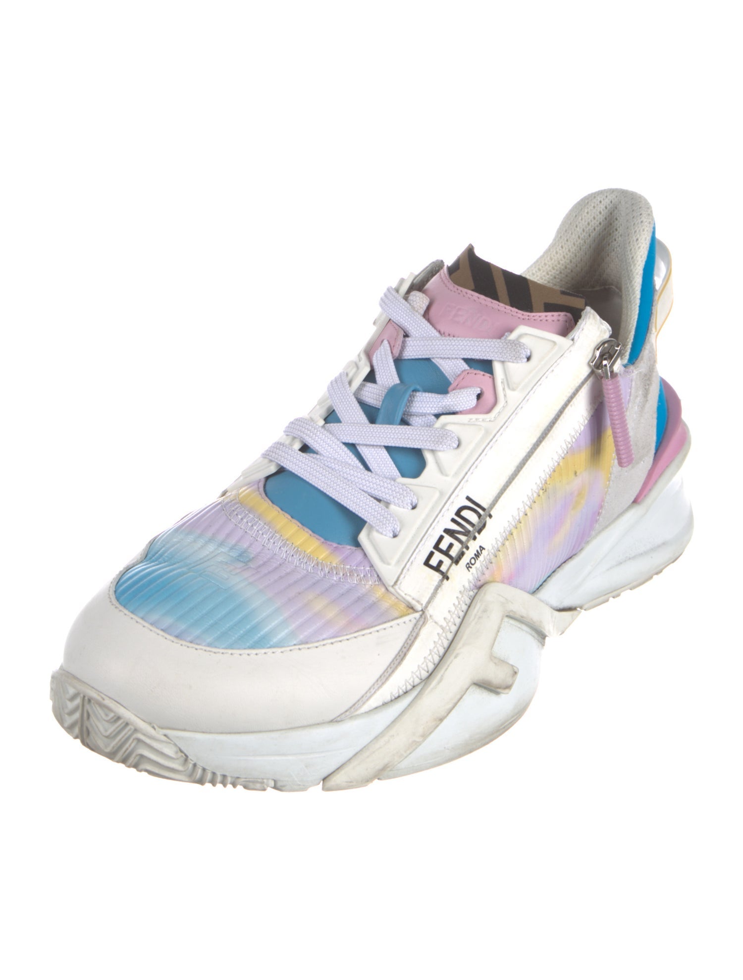 Fendi Zucca FF Logo Leather Sneakers