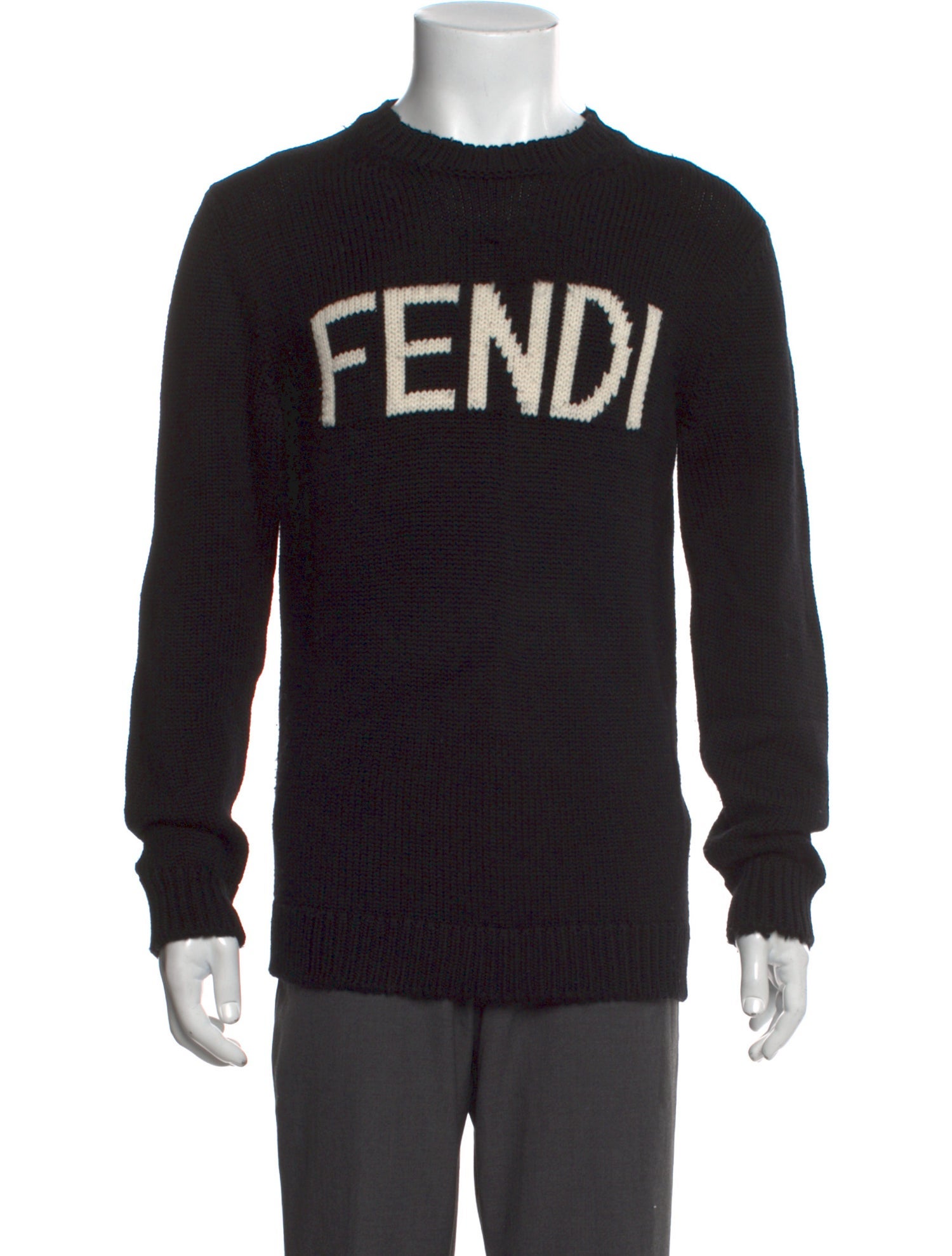 Fendi Wool Graphic Print Pullover