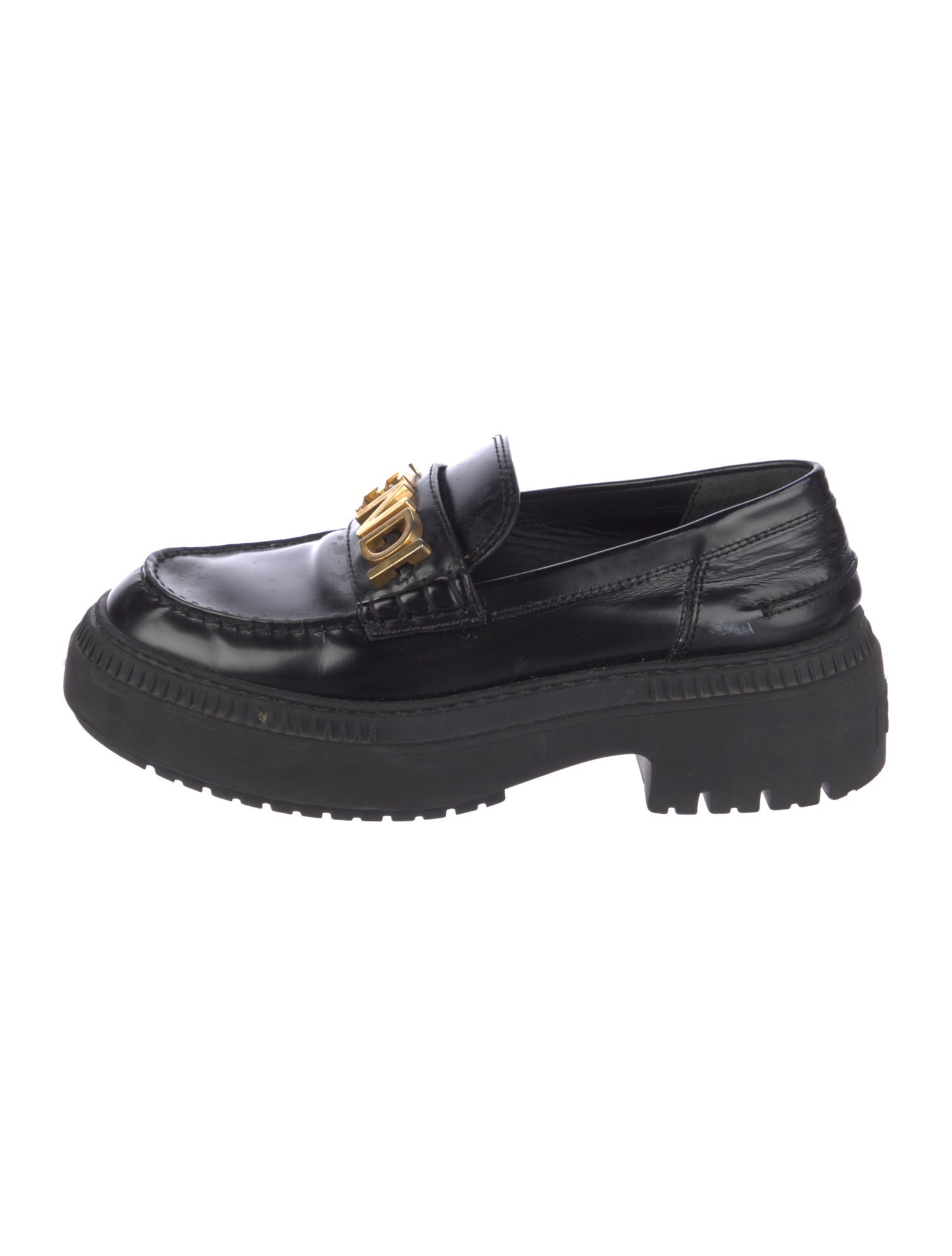 Fendi Fendi Fendigraphy Loafer Leather Mules