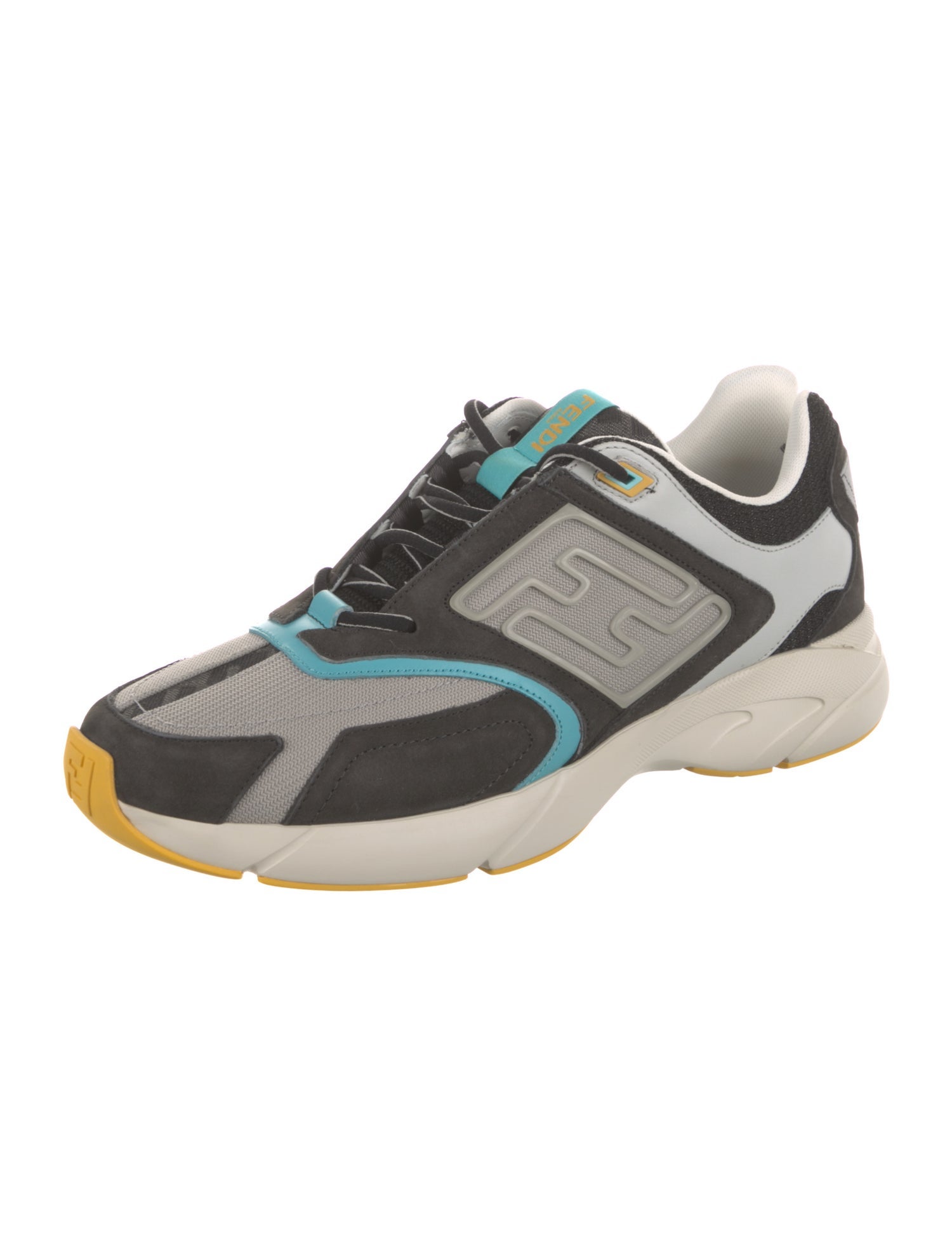 Fendi Suede Printed Sneakers