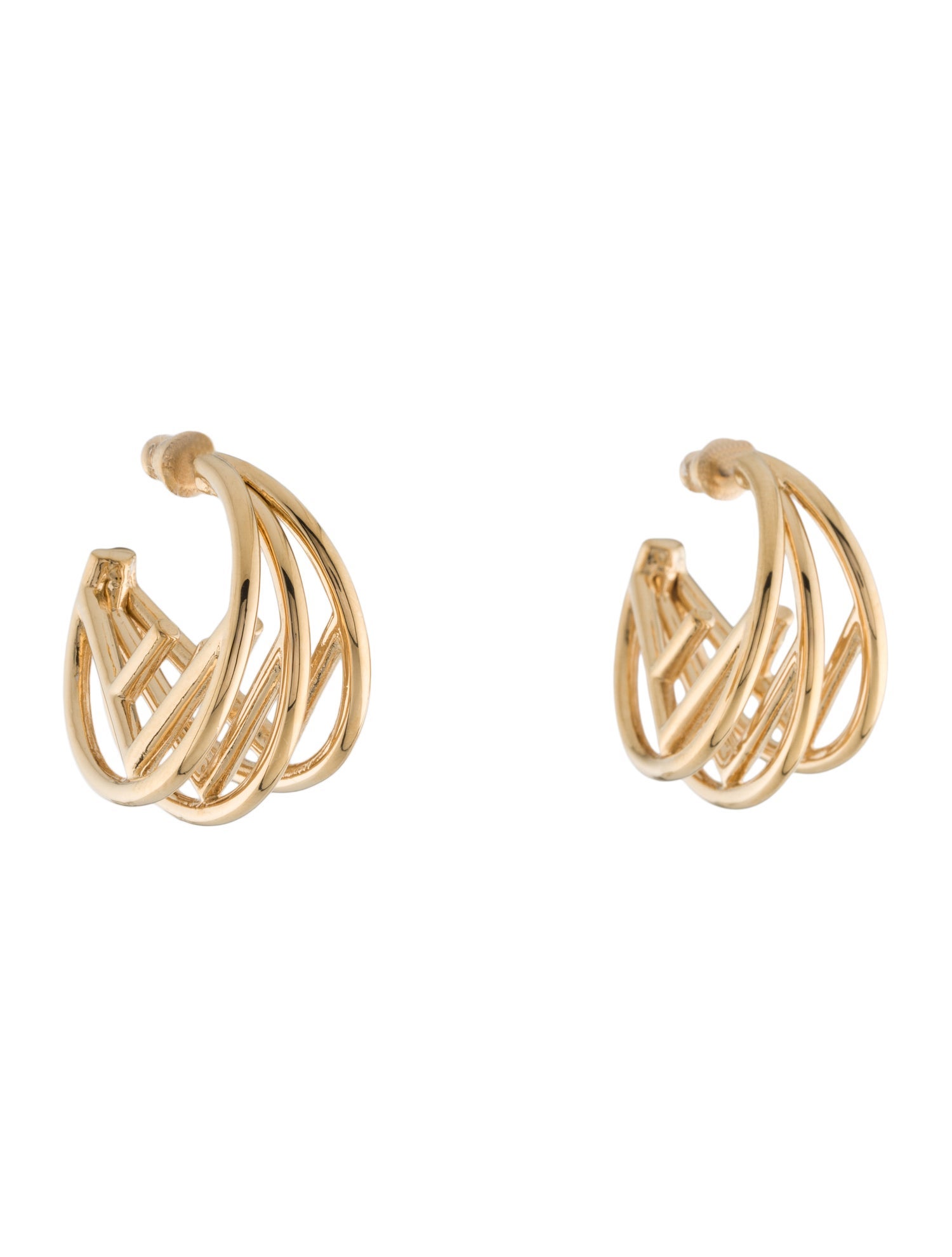 Fendi F Is Fendi Hoop Earrings