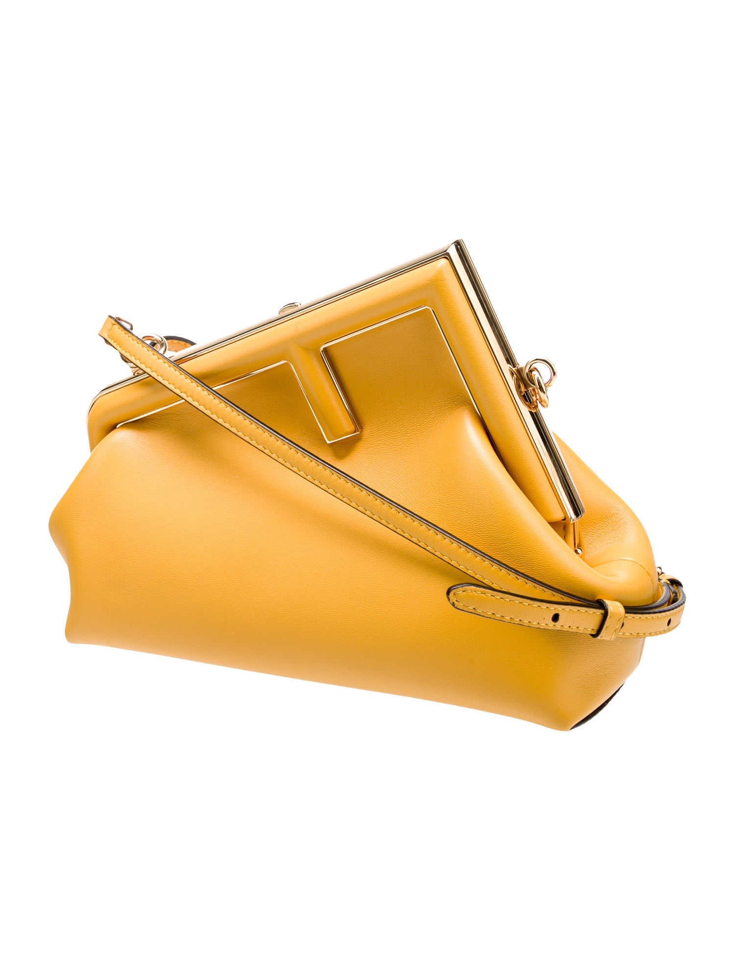 Fendi Leather Small First Clutch with Strap Small