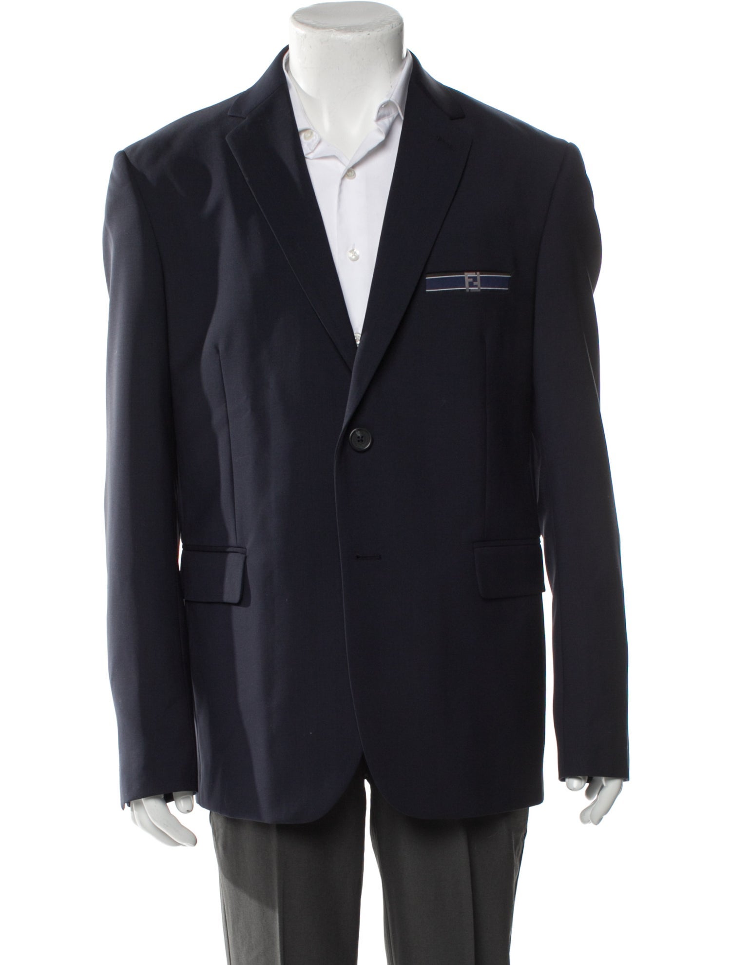 Fendi Zucca FF Logo Wool Blazer
