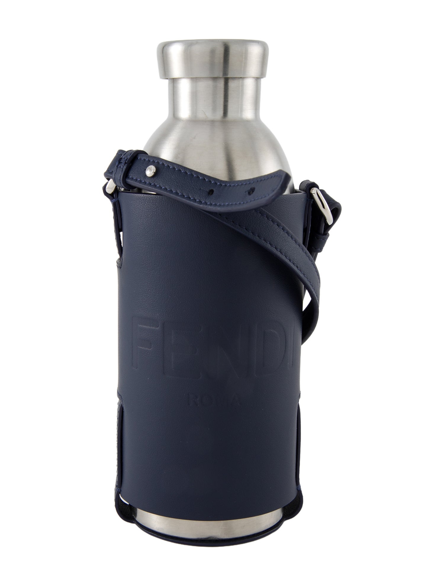 Fendi x 24Bottles Clima Flask & Leather Carrier Set