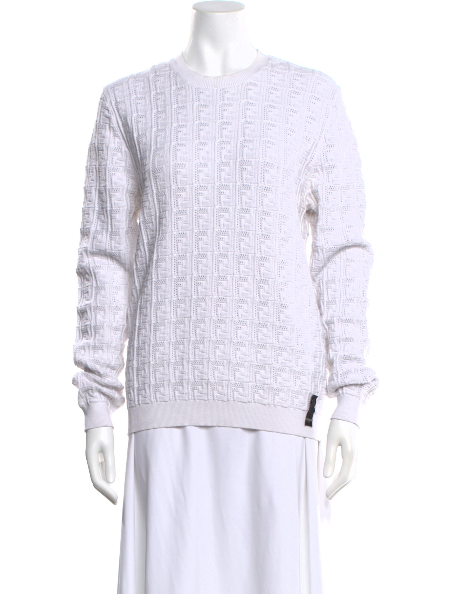 Fendi Crew Neck Long Sleeve Cardigan