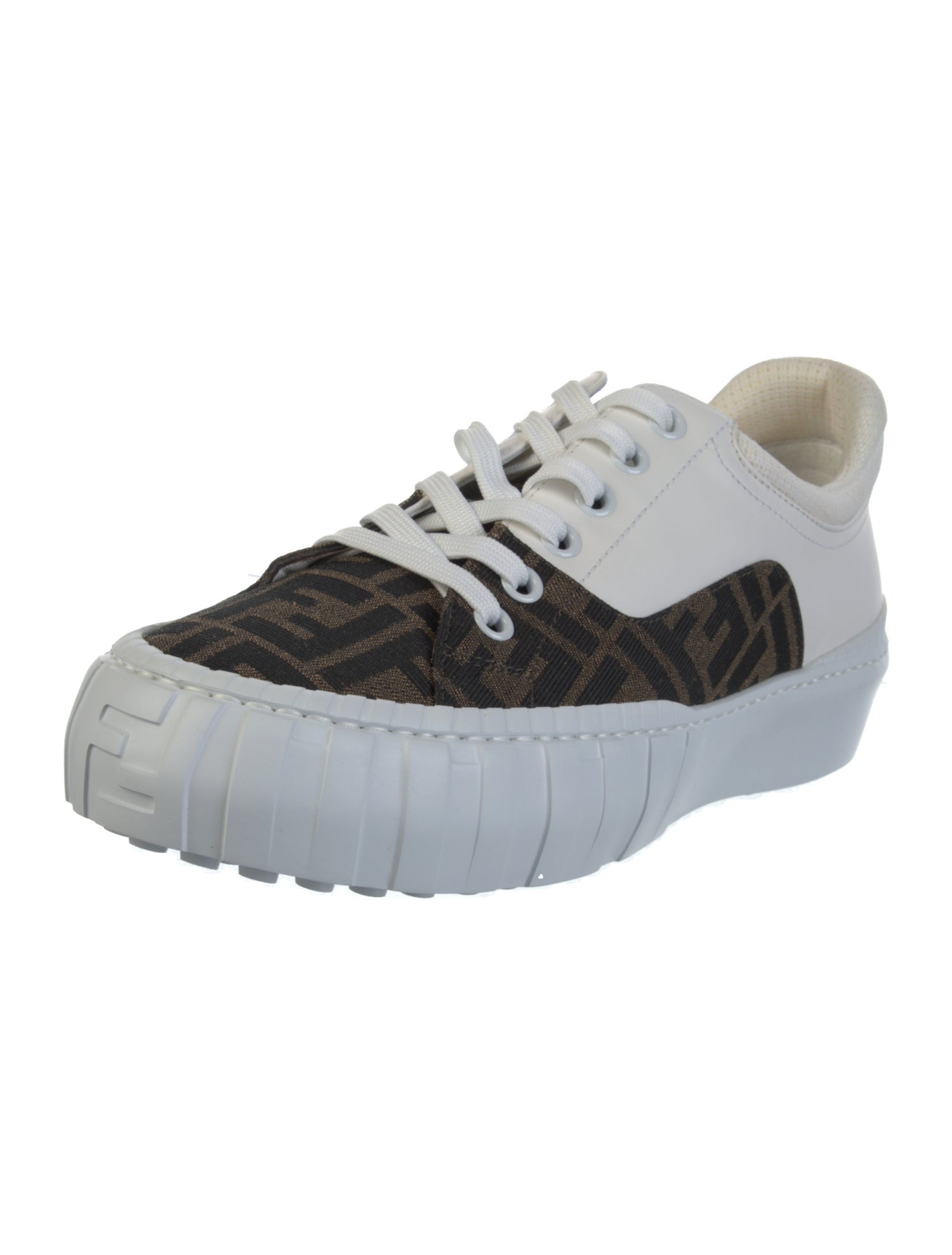 Fendi Zucca FF Logo Leather Sneakers