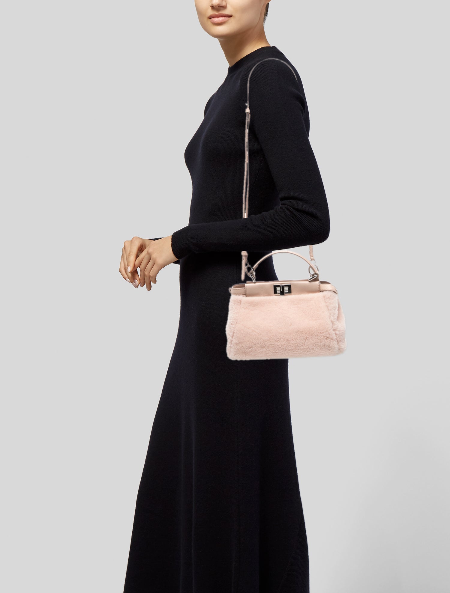 Fendi Shearling Peekaboo Mini