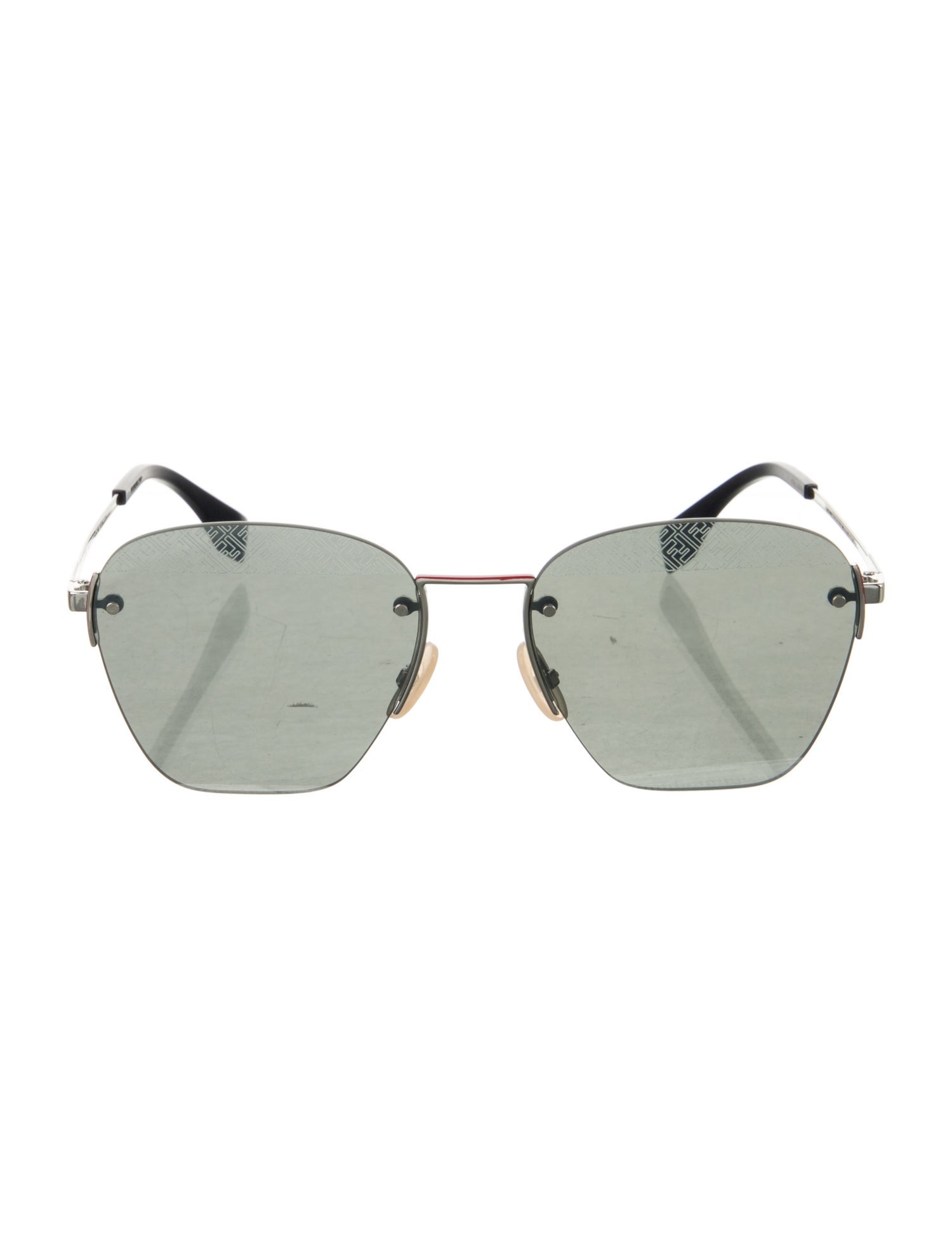 Fendi Zucca FF Logo Square Sunglasses