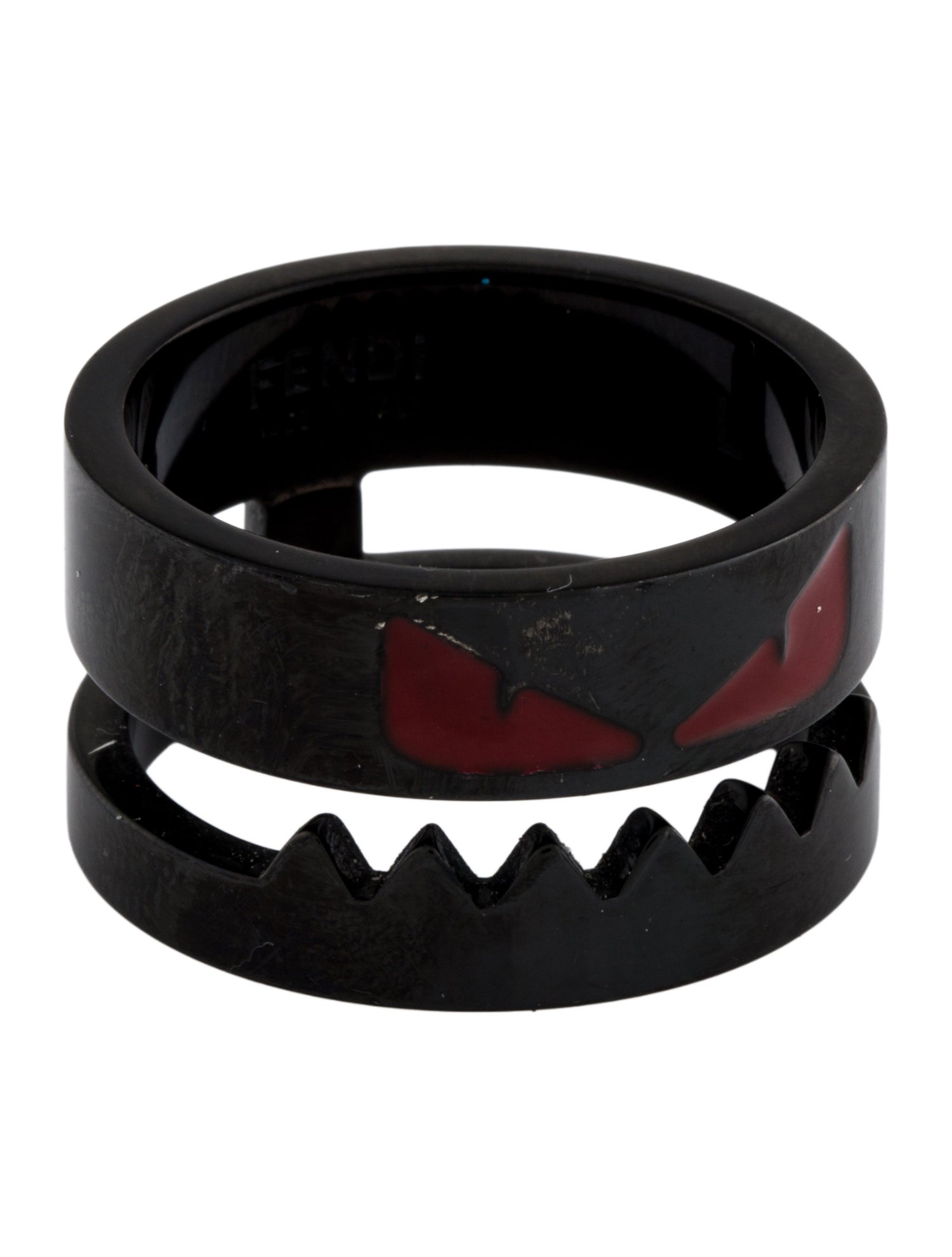 Fendi Enamel Bag Bugs Eyes Band Ring