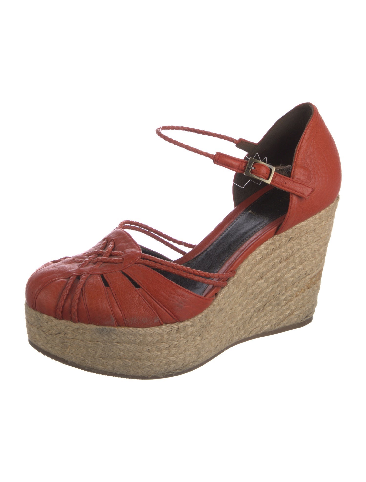 Fendi Leather Braided Accents Pumps