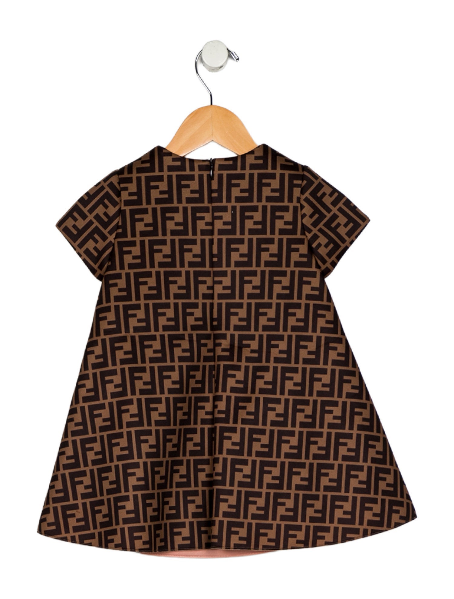 Fendi Zucca Print Short Sleeve Dress