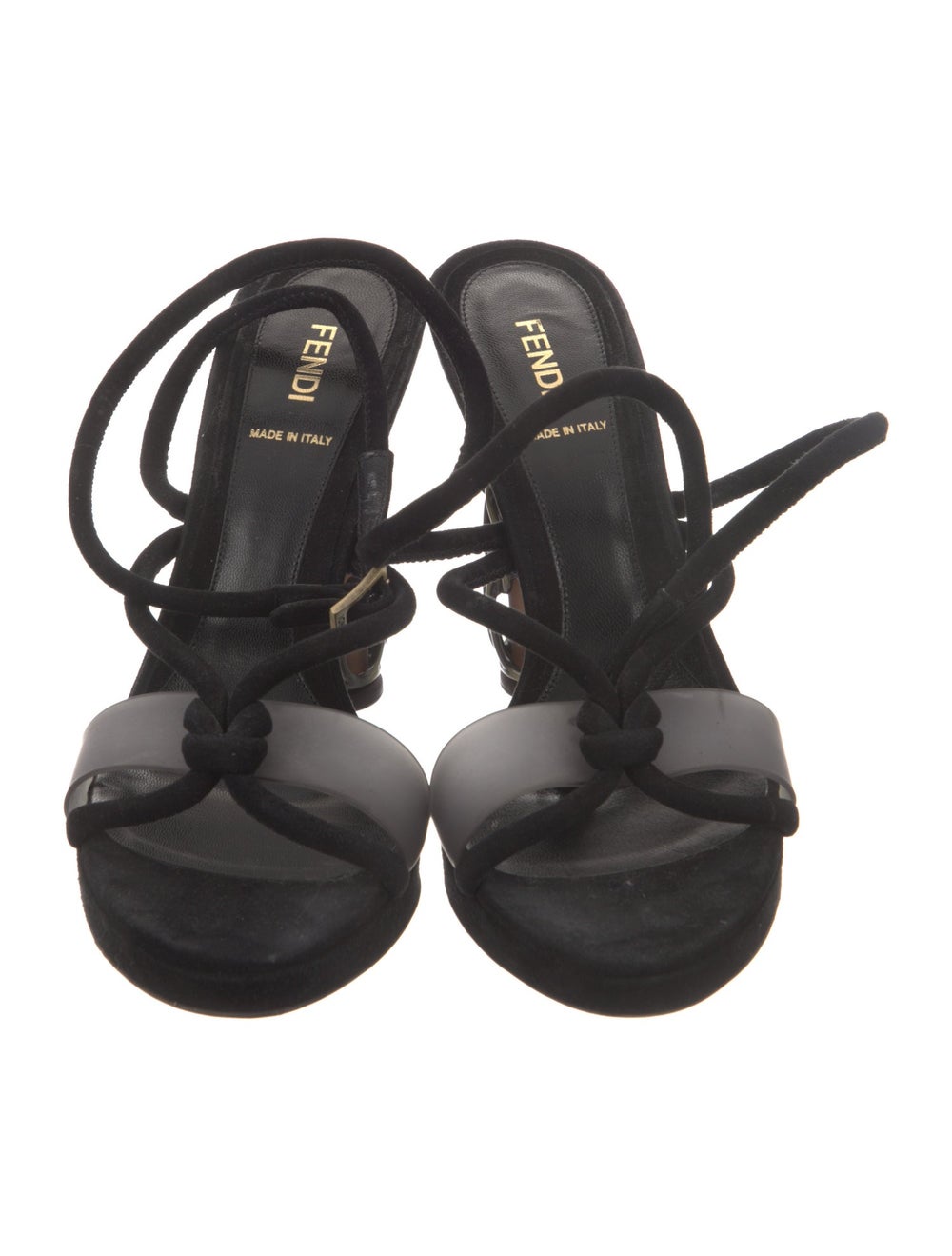 Fendi Suede Colorblock Pattern Gladiator Sandals - image 3