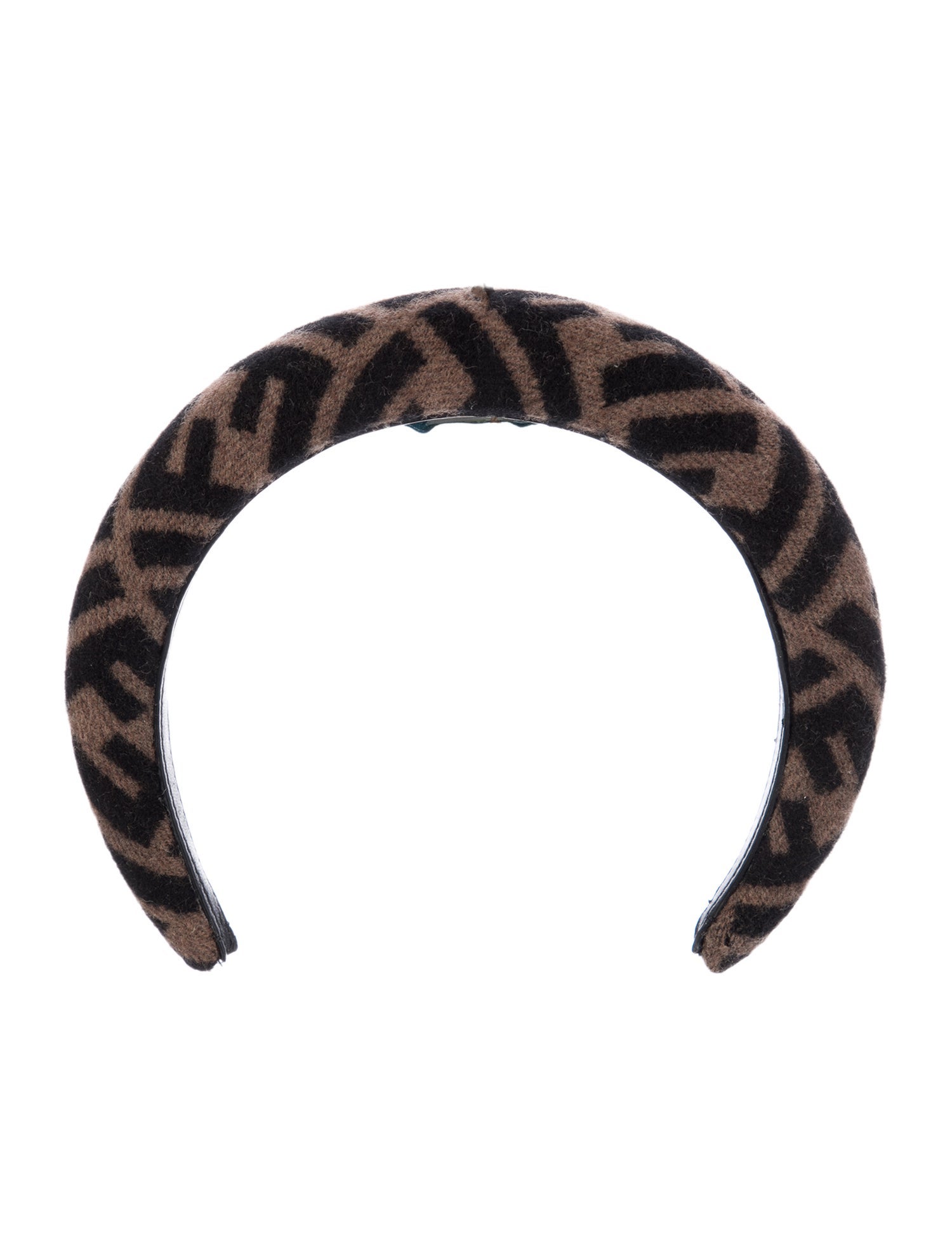Fendi Wool FF Pattern Print Head Band